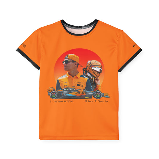 Kids Sports Jersey - Lando Norris Formula 1 inspired Design for Young Speed Enthusiasts