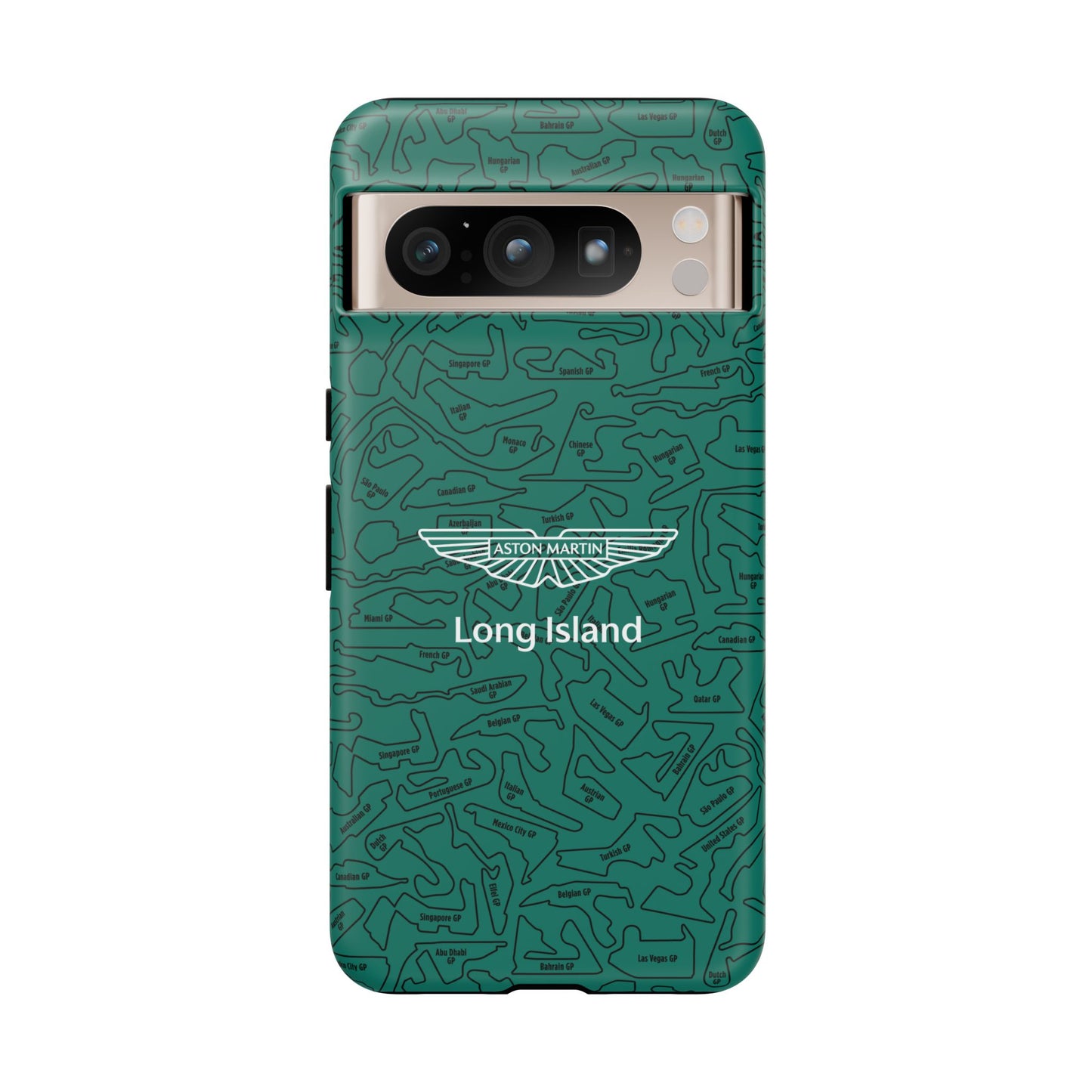 Aston Martin Long Island F1 race Track Inspired Impact-Resistant Phone Case