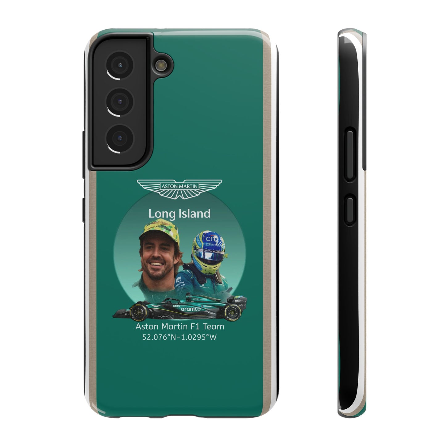 Aston Martin Long Island F1 inspired Fernando Alonso Impact-Resistant Phone Case - Sleek & Stylish