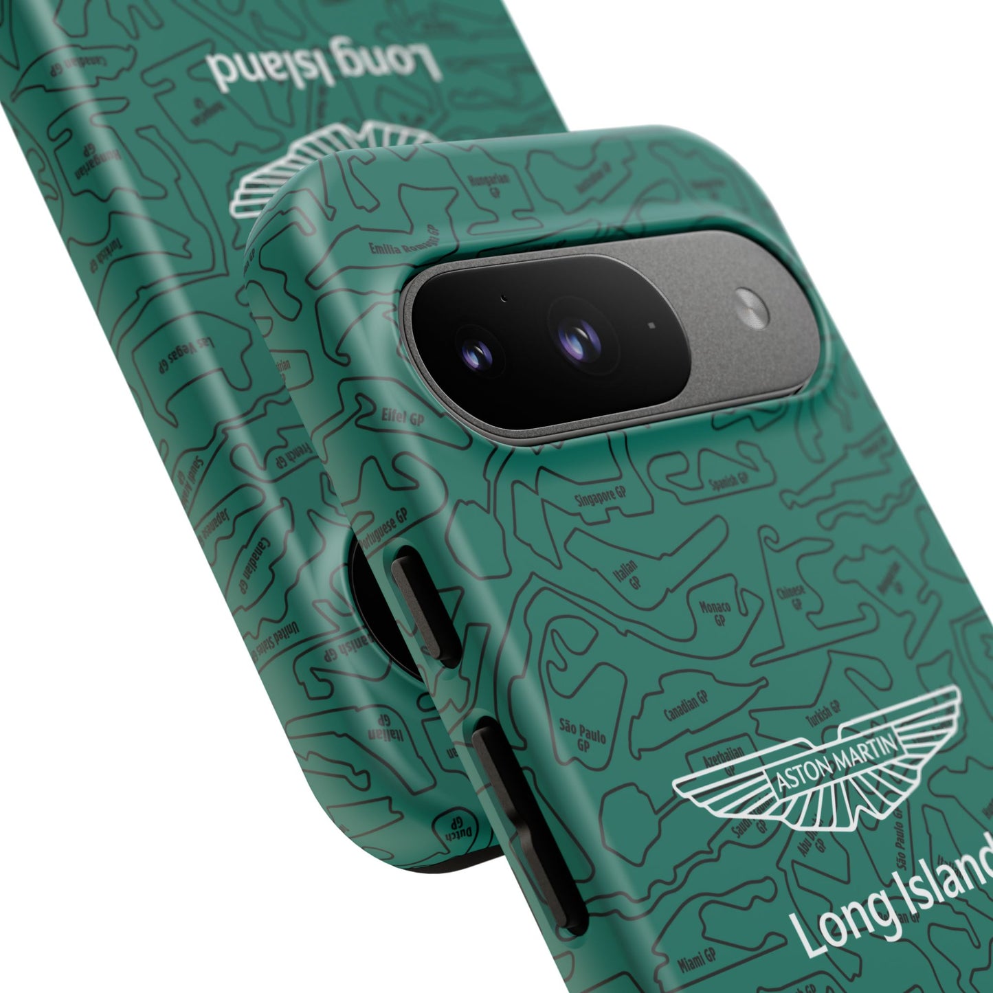Aston Martin Long Island F1 race Track Inspired Impact-Resistant Phone Case