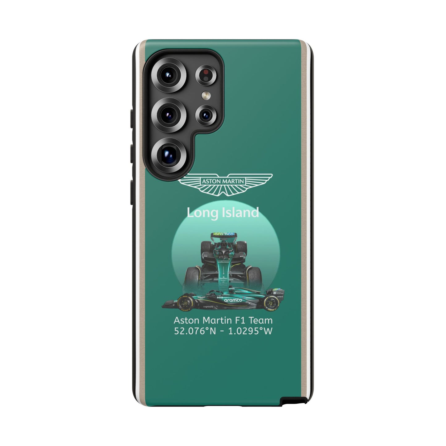 Aston Martin Long Island Formula 1 inspired Impact-Resistant Phone Case - Sleek & Stylish
