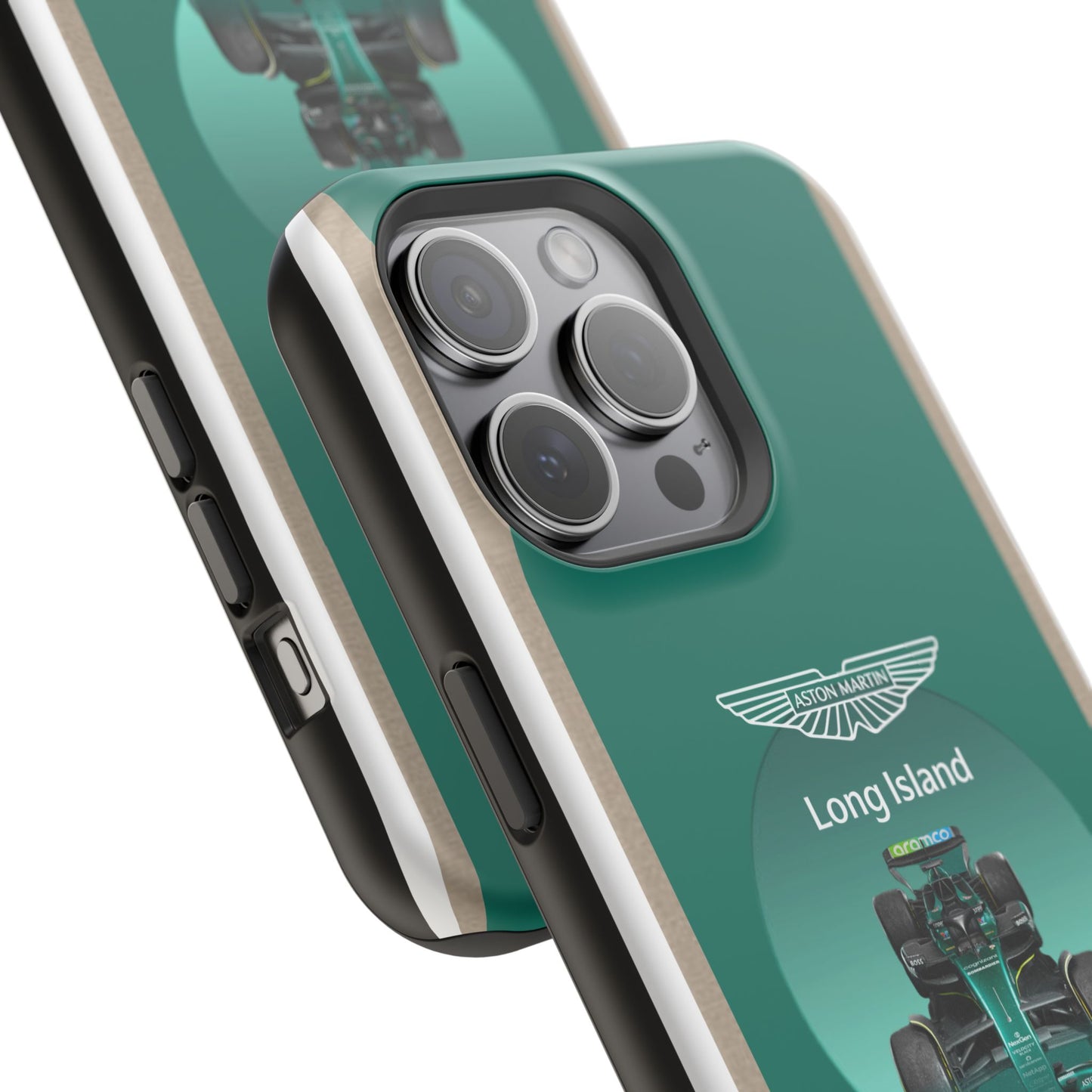 Aston Martin Long Island Formula 1 inspired Impact-Resistant Phone Case - Sleek & Stylish