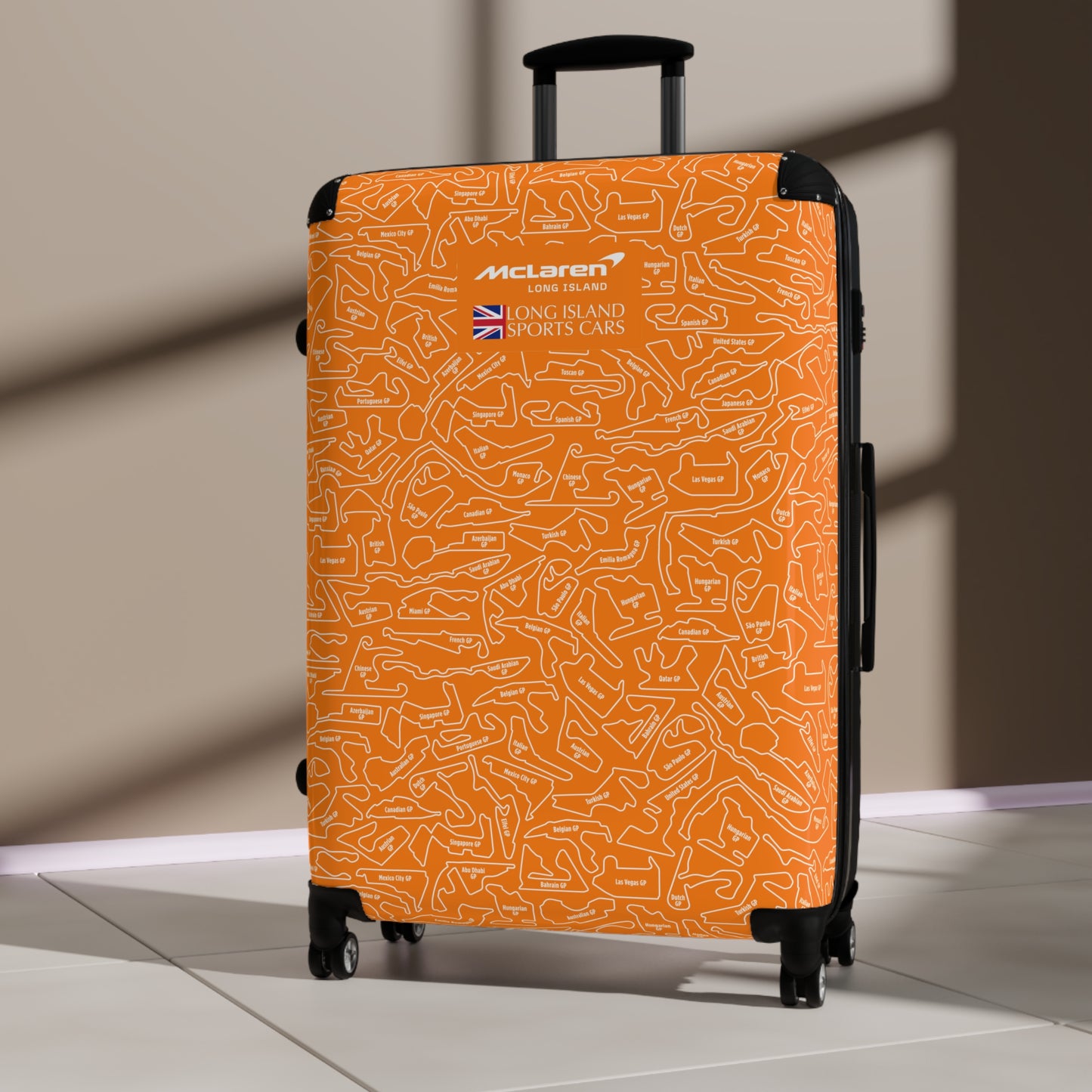McLaren Long Island Orange Papaya F1 Racetrack Suitcase