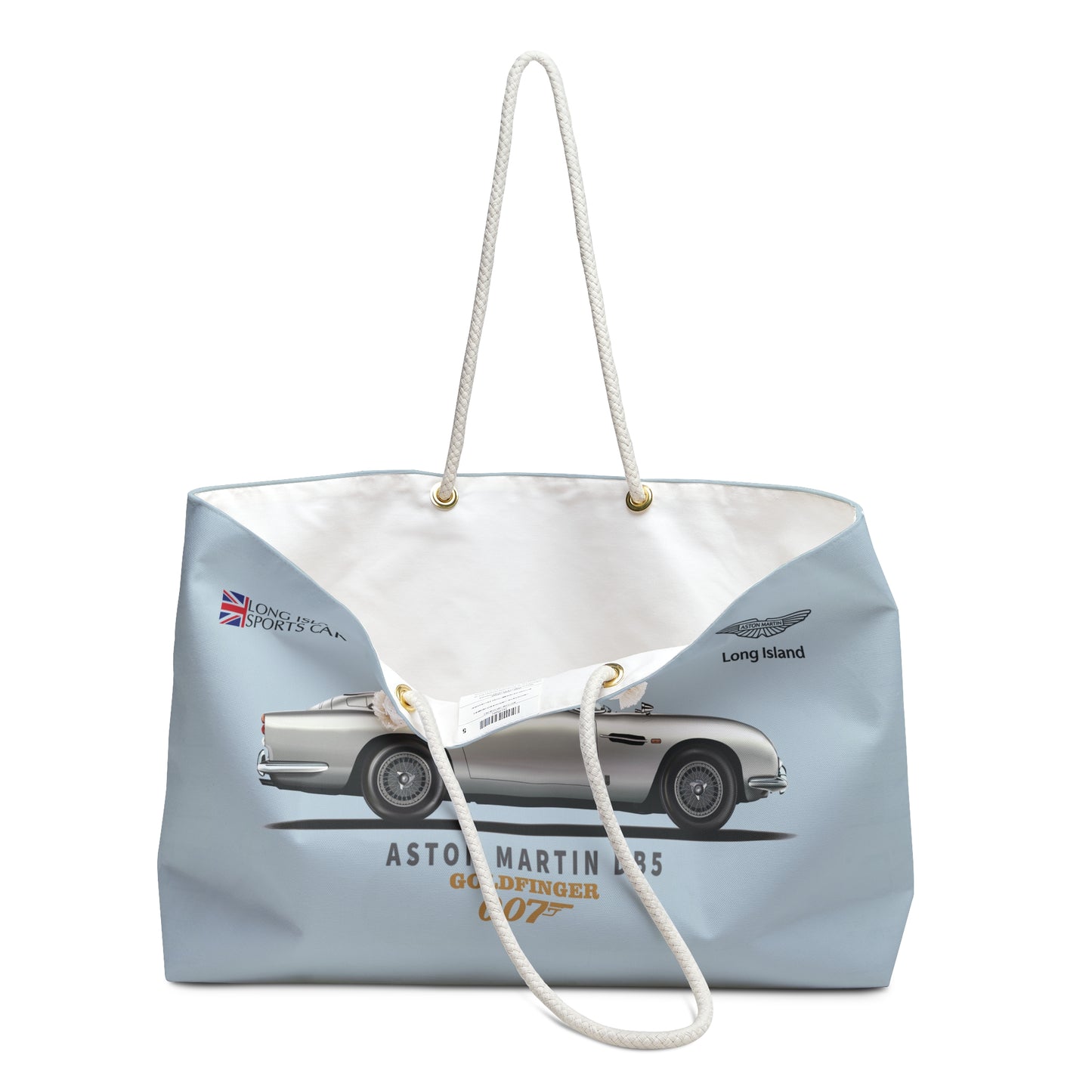 Aston Martin Long Island DB5 Goldfinger 007 inspired Stylish Weekender Bag