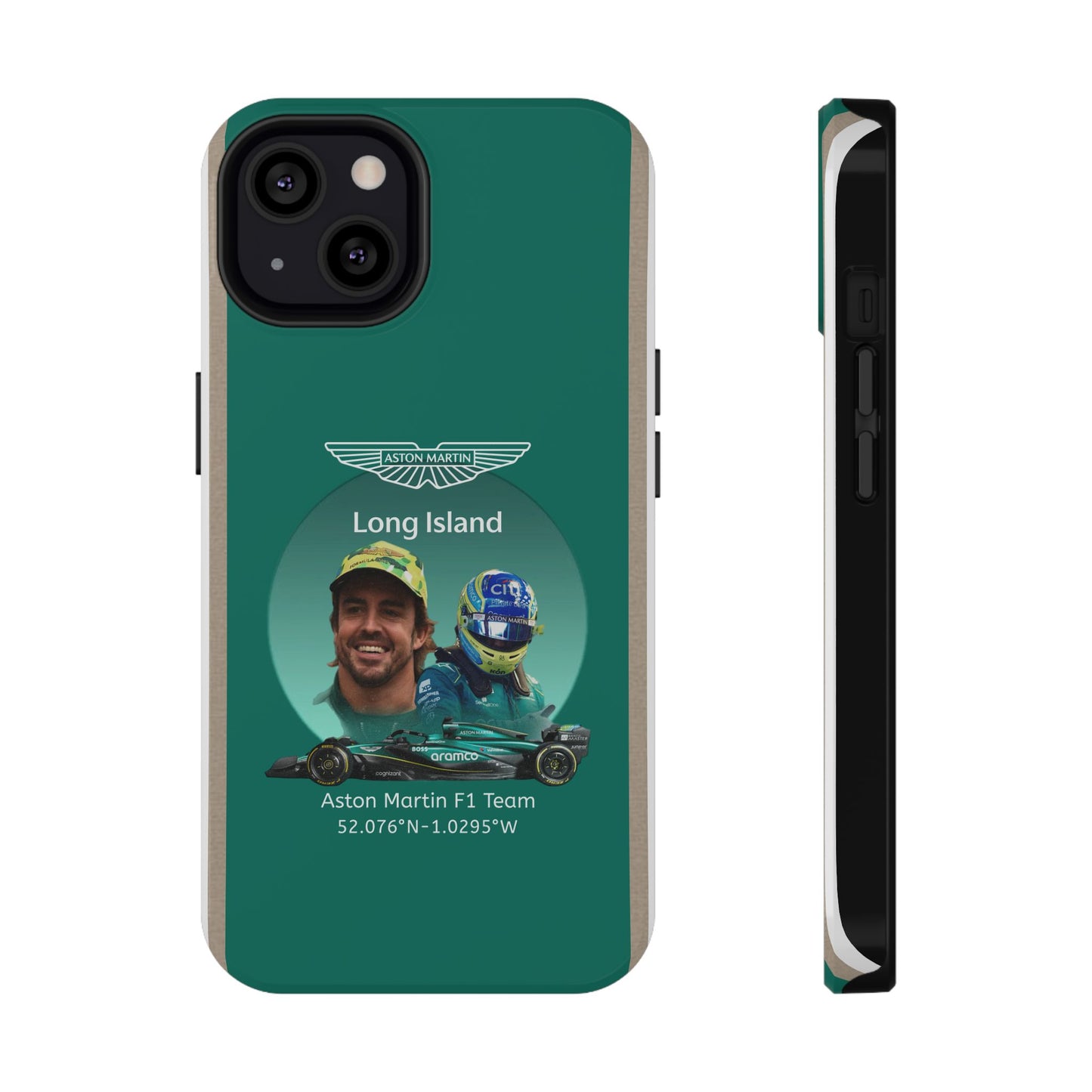 Aston Martin Long Island F1 inspired Fernando Alonso Impact-Resistant Phone Case - Sleek & Stylish