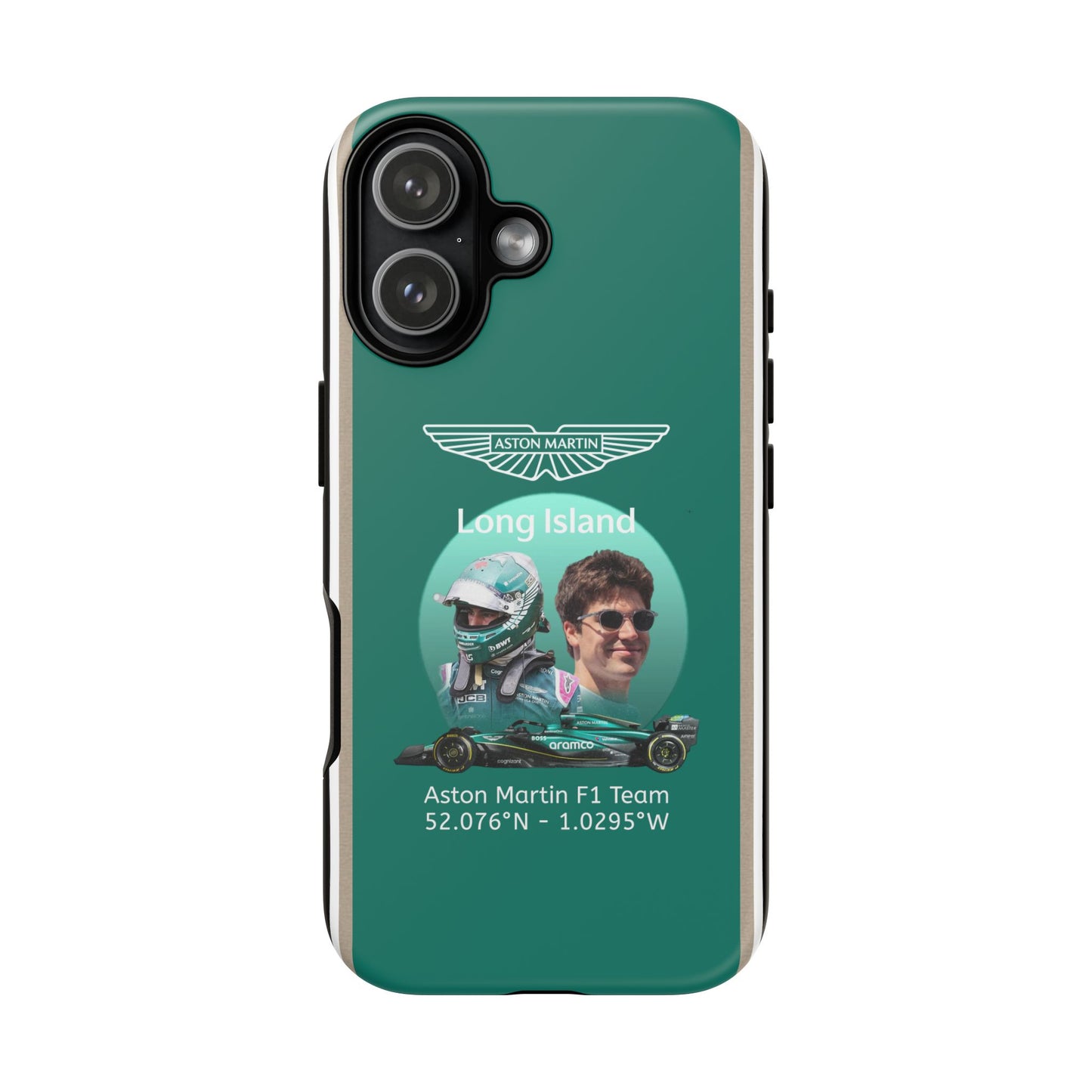 Aston Martin Long Island F1 inspired Lance Stroll Impact-Resistant Phone Case - Sleek & Stylish