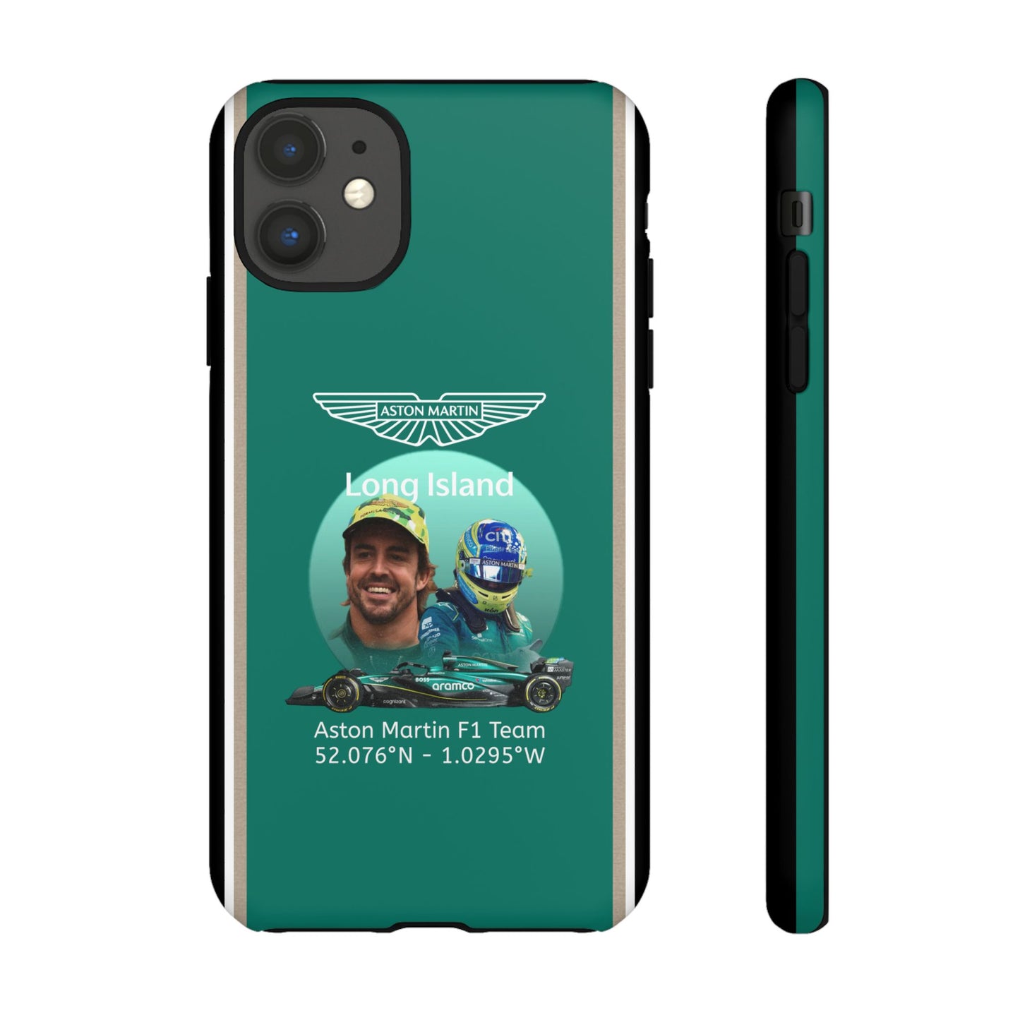 Aston Martin Long Island F1 inspired Fernando Alonso Impact-Resistant Phone Case - Sleek & Stylish