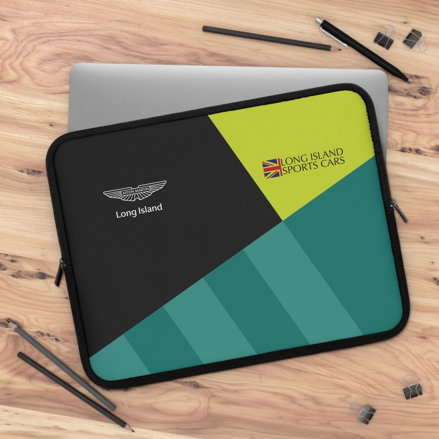 Aston Martin Long Island AM Green Laptop Sleeve