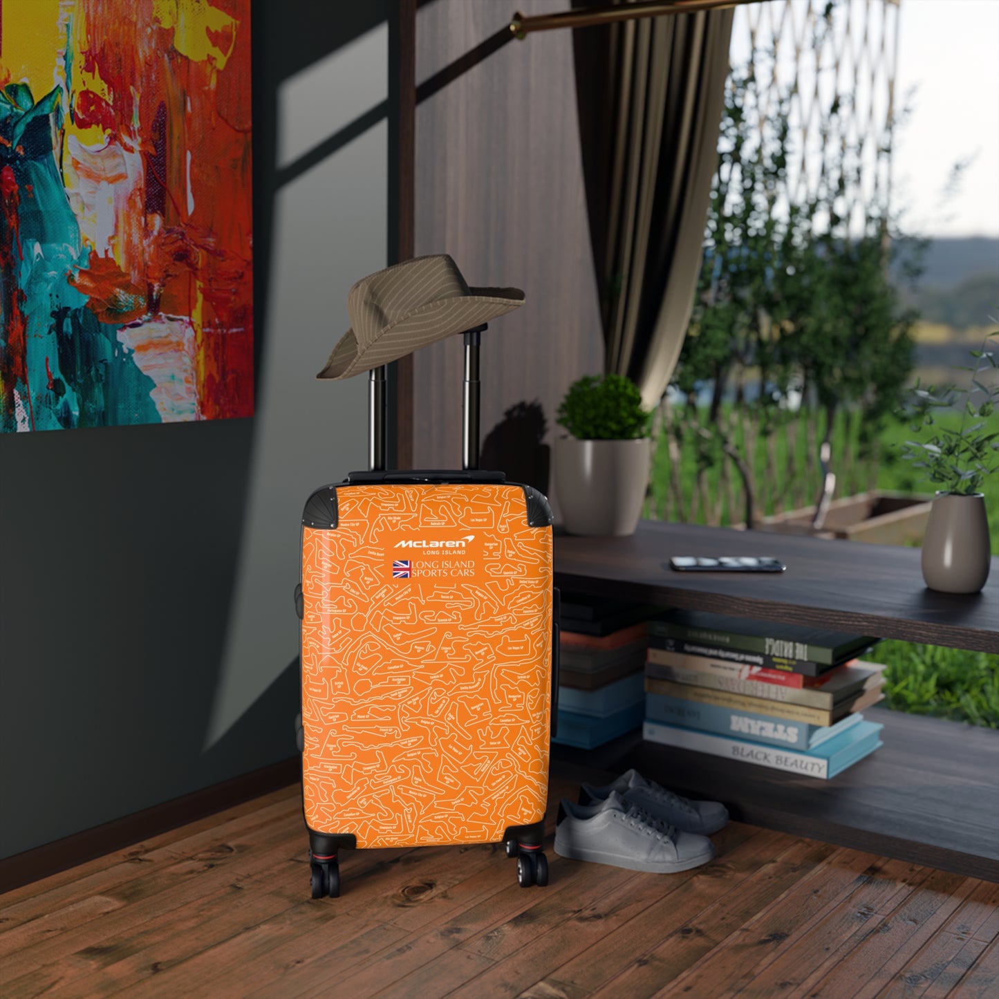 McLaren Long Island Orange Papaya F1 Racetrack Suitcase