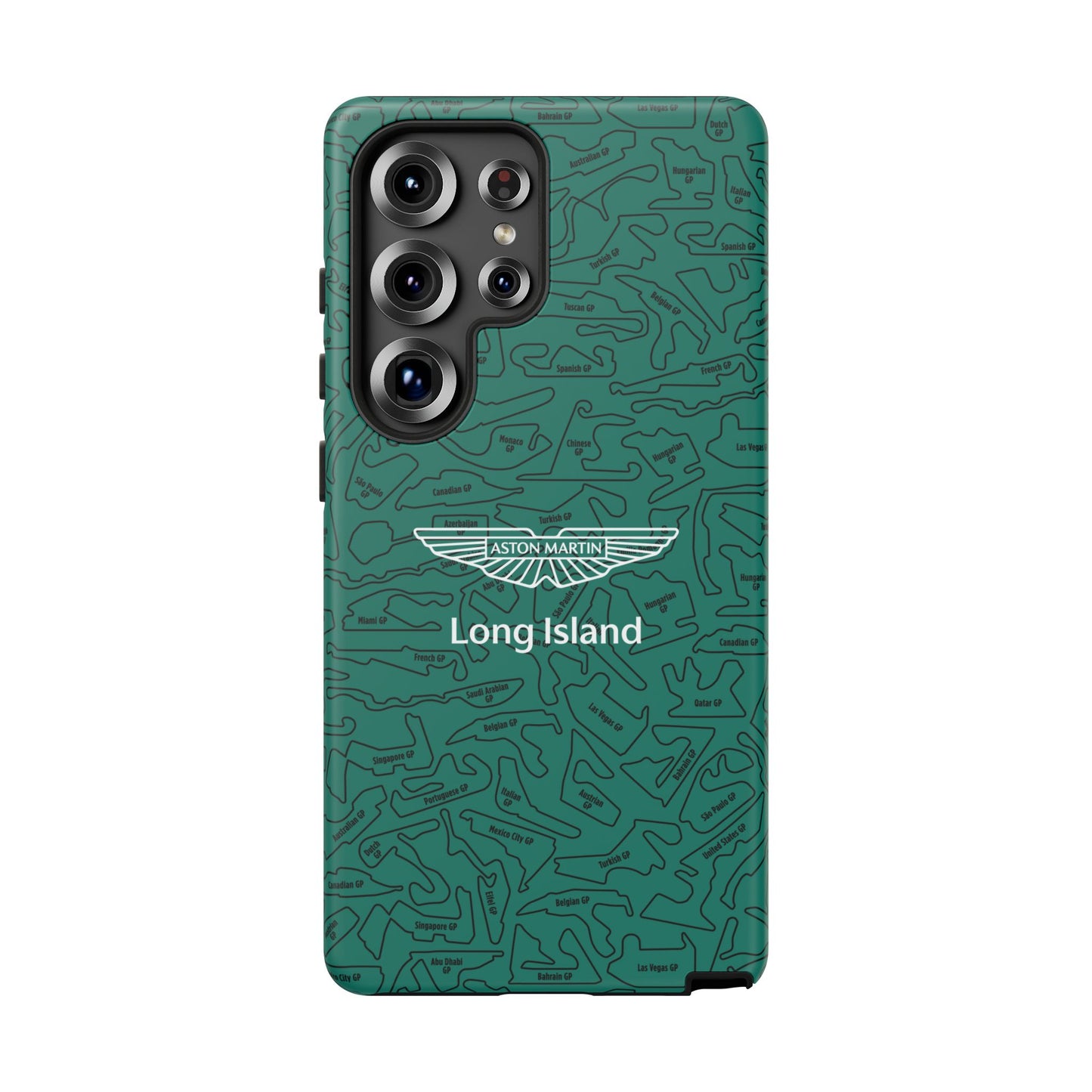 Aston Martin Long Island F1 race Track Inspired Impact-Resistant Phone Case