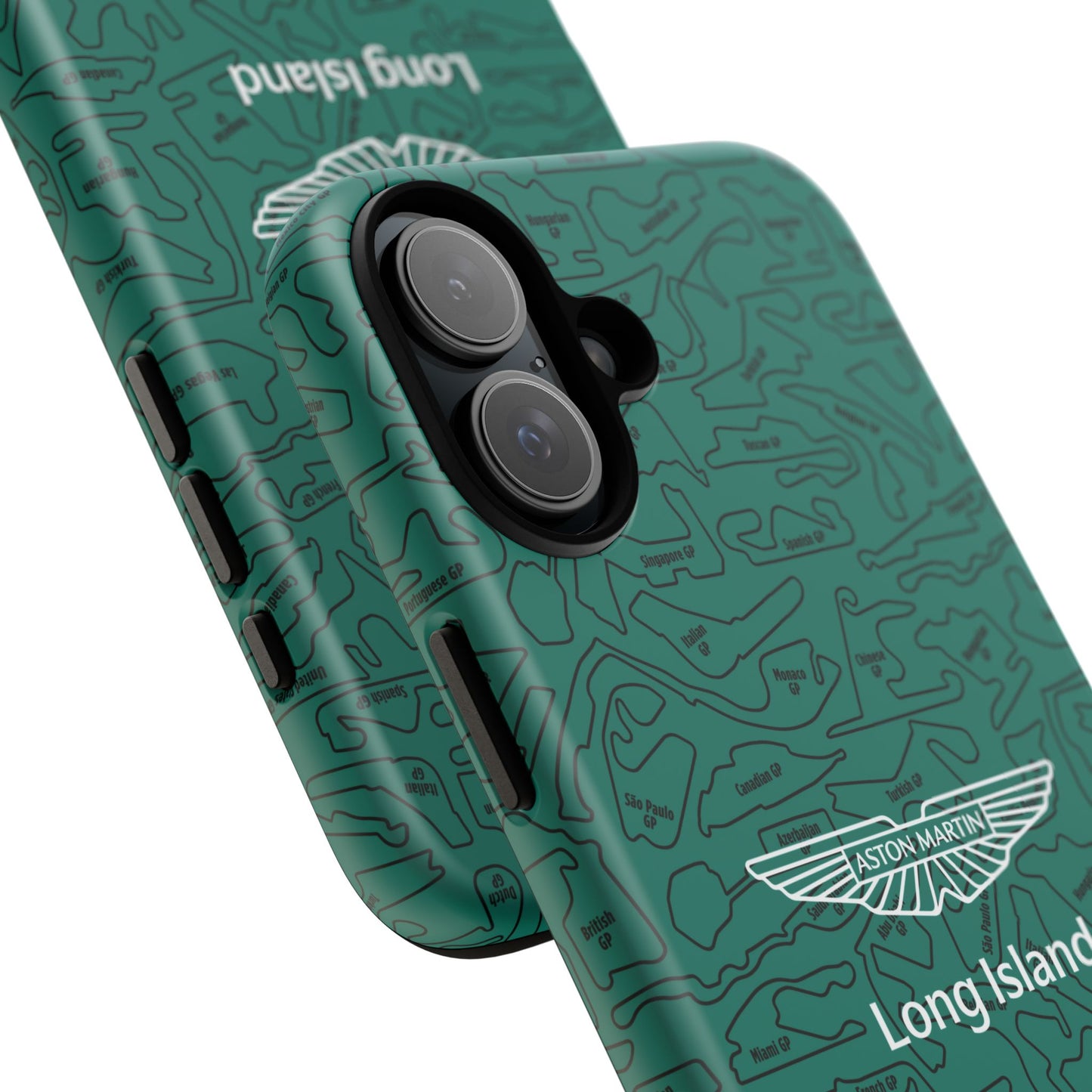 Aston Martin Long Island F1 race Track Inspired Impact-Resistant Phone Case