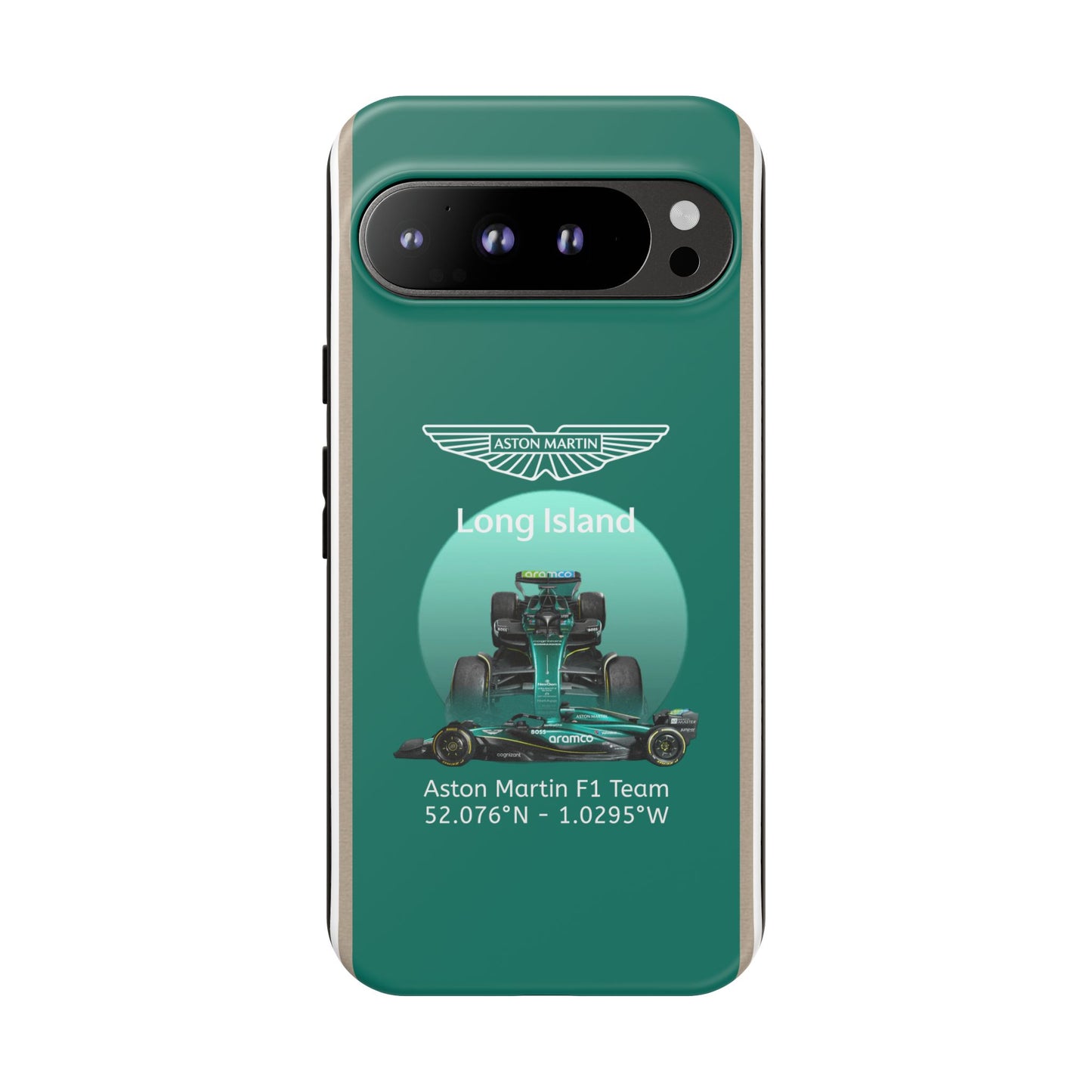 Aston Martin Long Island Formula 1 inspired Impact-Resistant Phone Case - Sleek & Stylish