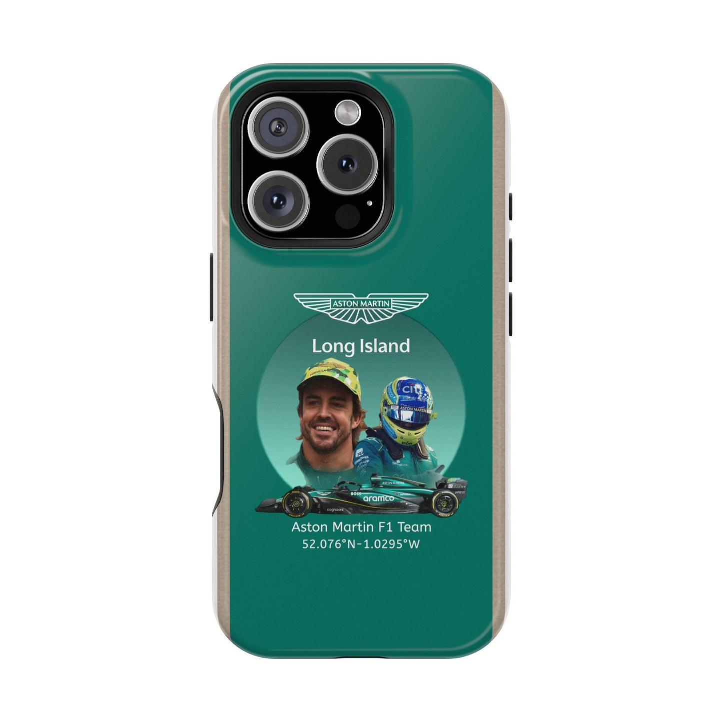 Aston Martin Long Island F1 inspired Fernando Alonso Impact-Resistant Phone Case - Sleek & Stylish