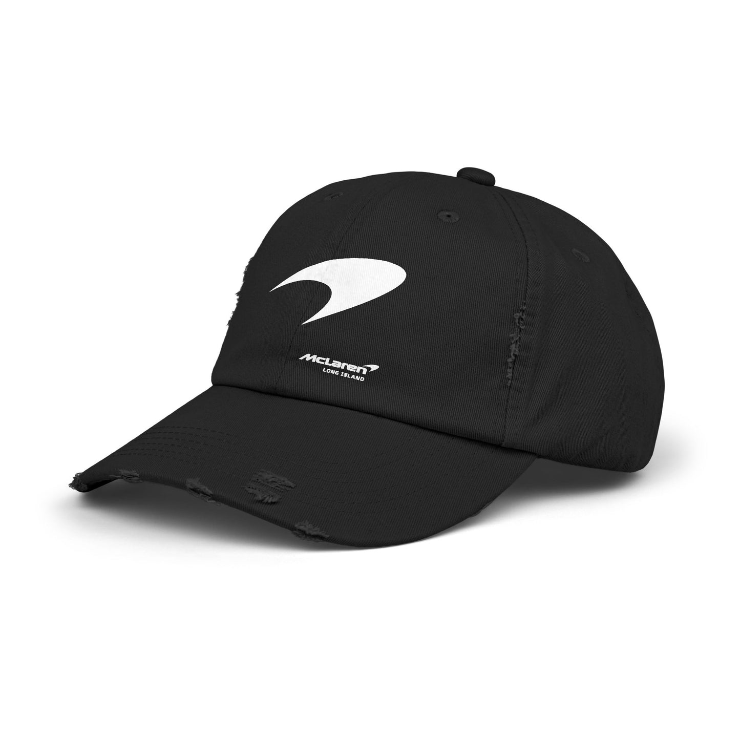 McLaren Long Island / Speedmark Unisex Distressed Cap / B/W