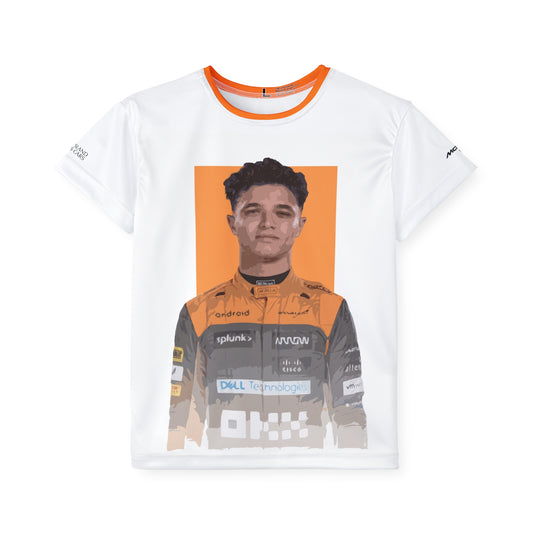 Kids Sports Jersey - Lando Norris Formula 1 inspired Design for Young Speed Enthusiasts