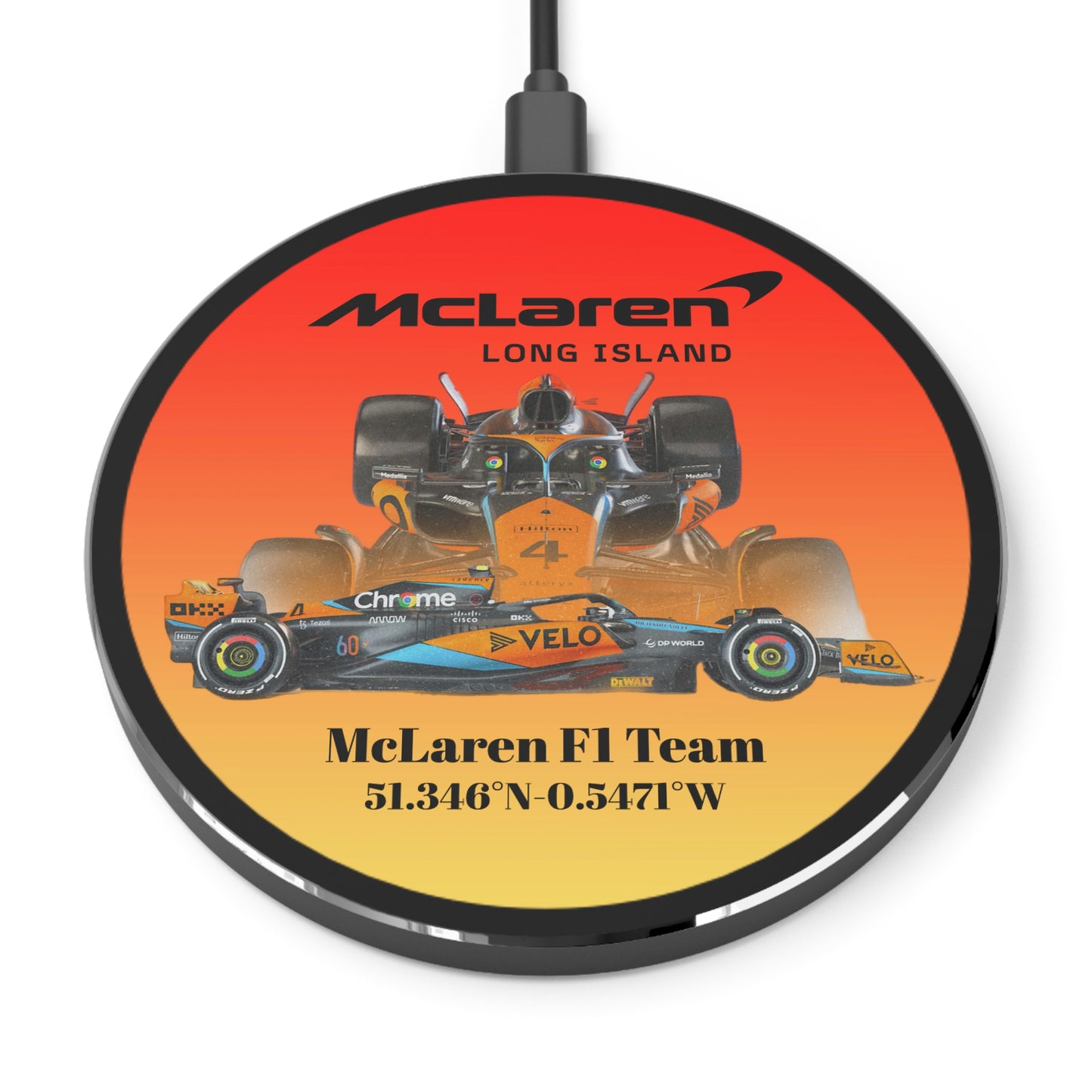 McLaren Long island F1 Team Wireless Charger - Fast Charging Pad