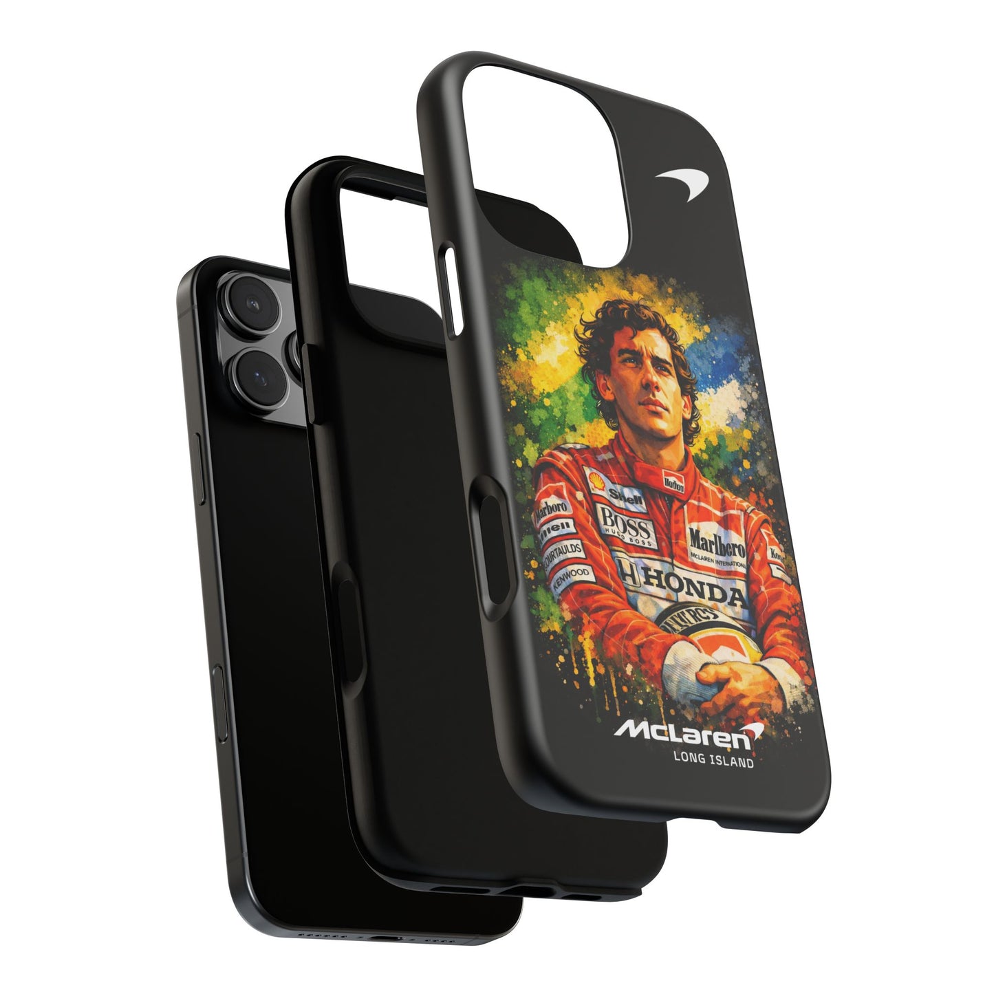 McLaren Long Island "Always Senna" Ayrton Senna Inspired Impact-Resistant Phone Case | Durable Protection for Car Enthusiasts