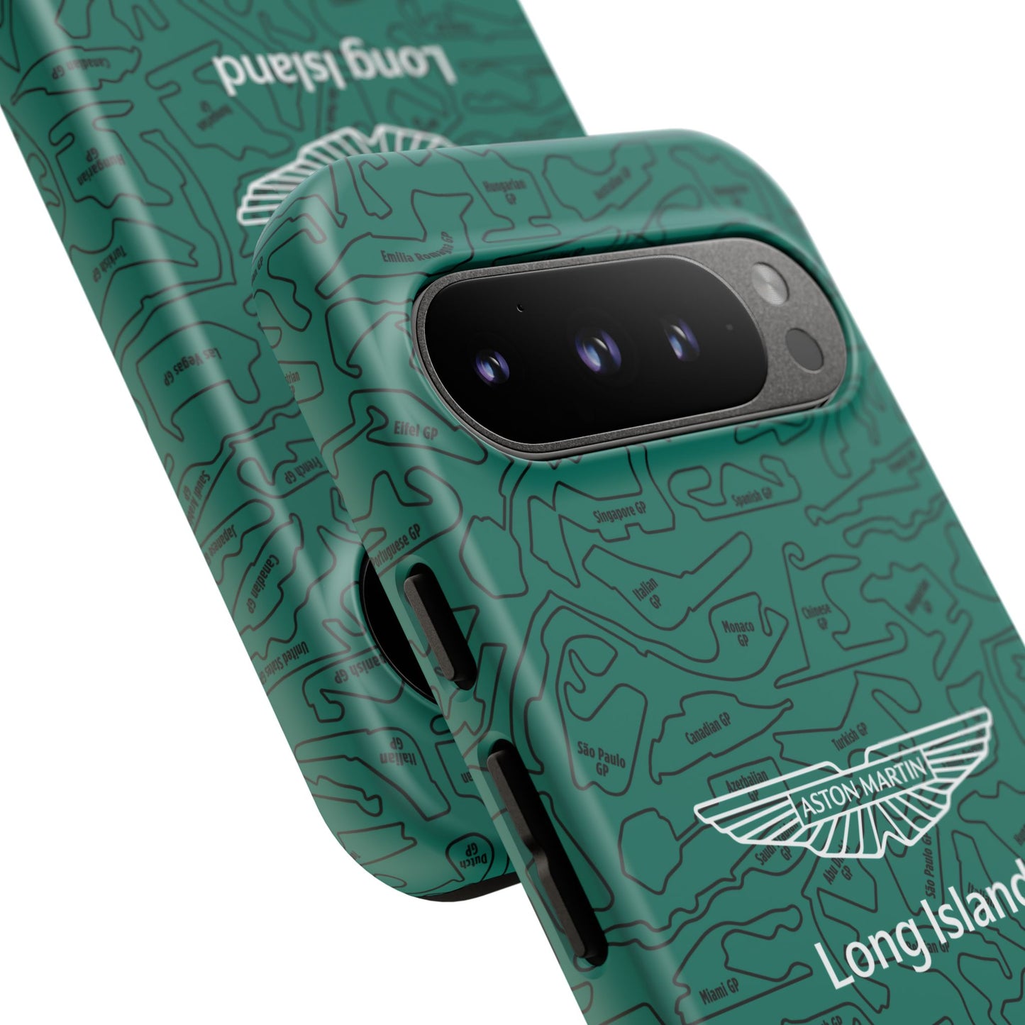 Aston Martin Long Island F1 race Track Inspired Impact-Resistant Phone Case