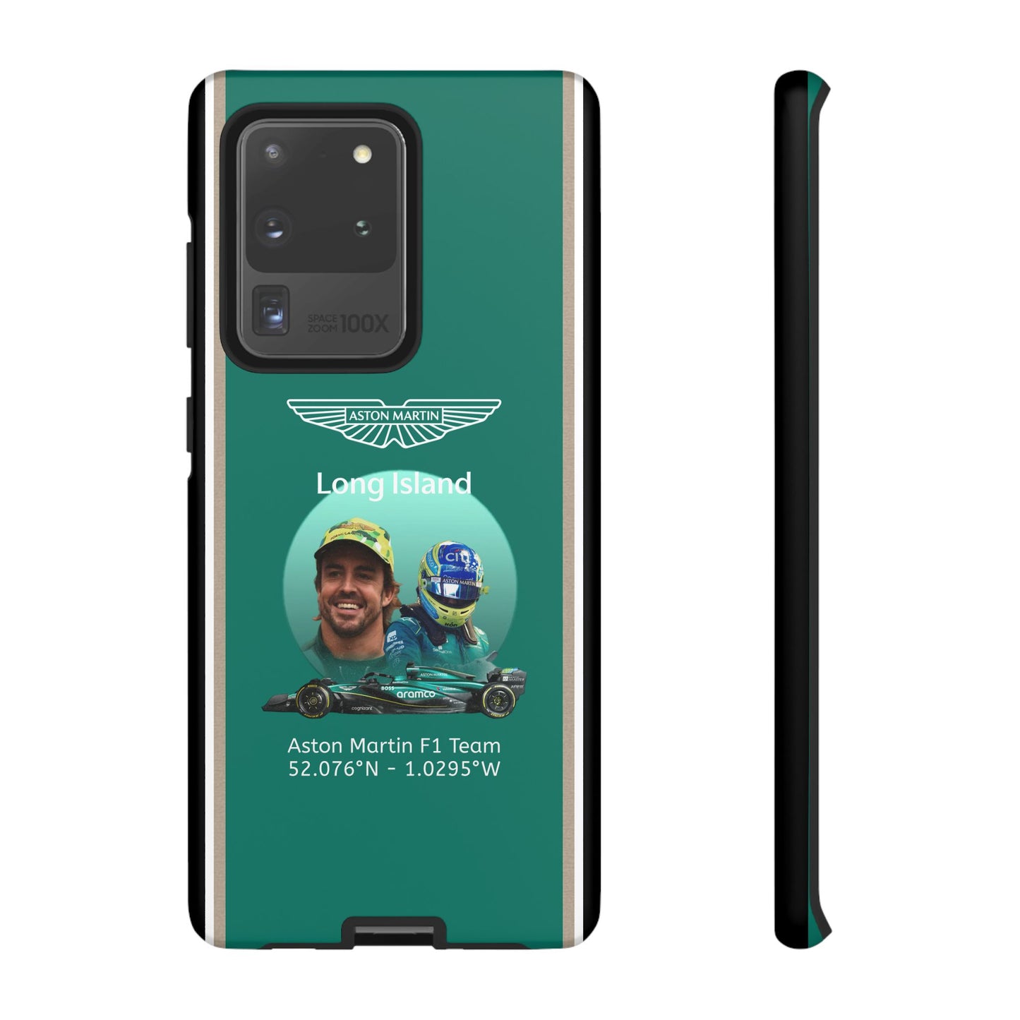 Aston Martin Long Island F1 inspired Fernando Alonso Impact-Resistant Phone Case - Sleek & Stylish