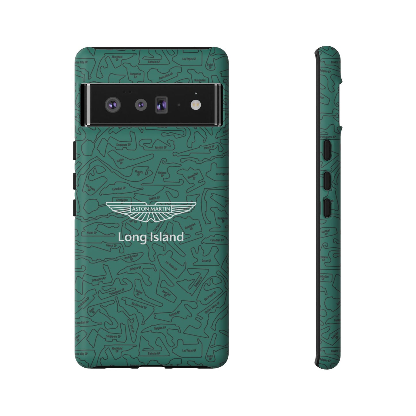 Aston Martin Long Island F1 race Track Inspired Impact-Resistant Phone Case