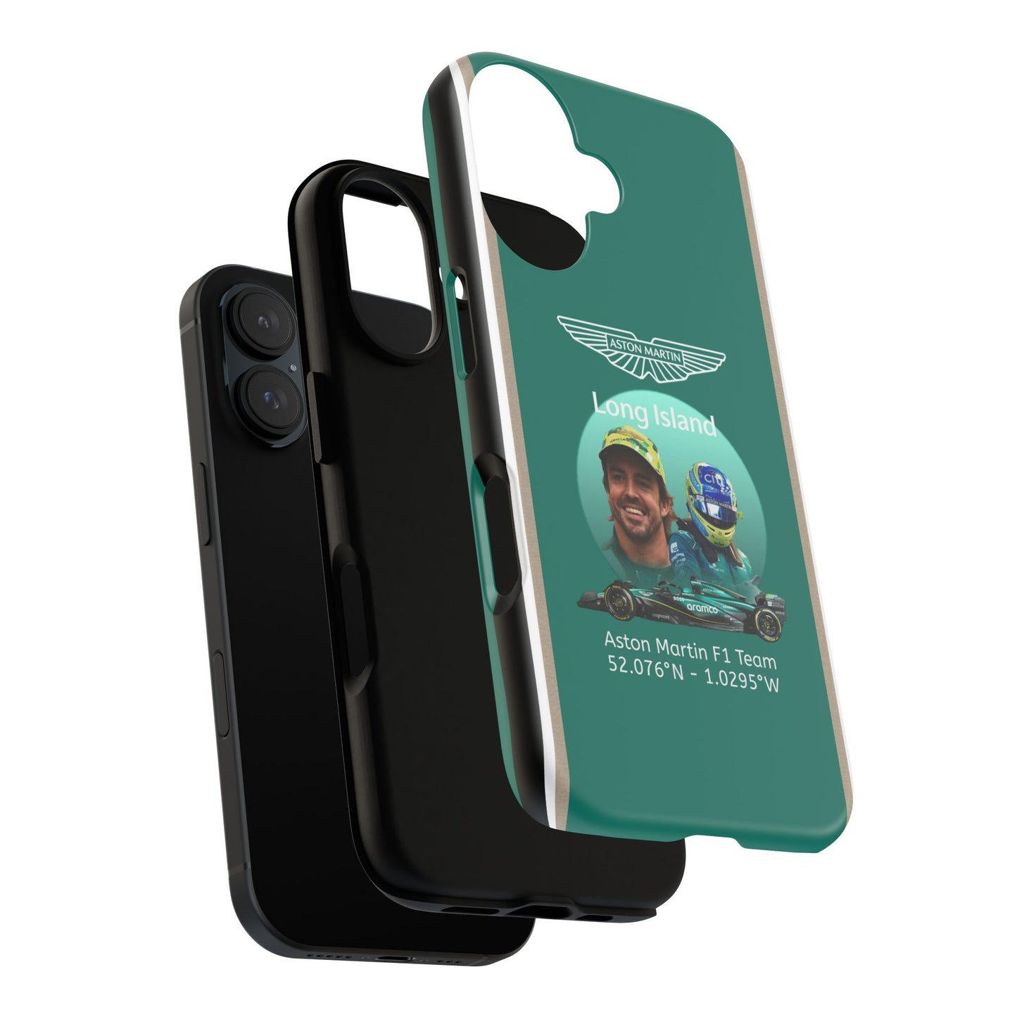 Aston Martin Long Island F1 inspired Fernando Alonso Impact-Resistant Phone Case - Sleek & Stylish