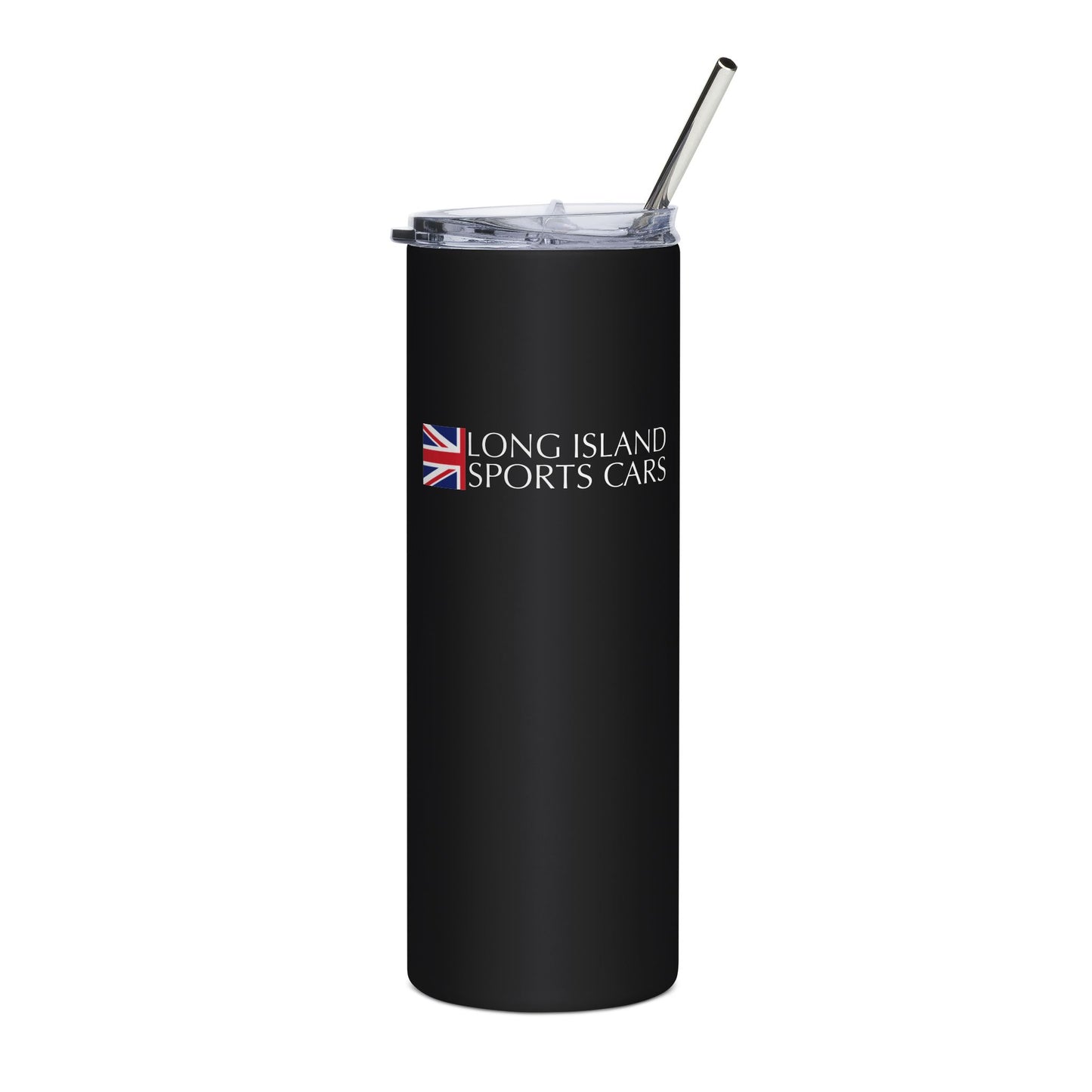 Long Island Sports Cars B Skinny Tumbler with Straw 20oz - Sleek Travel Mug for Car Enthusiasts