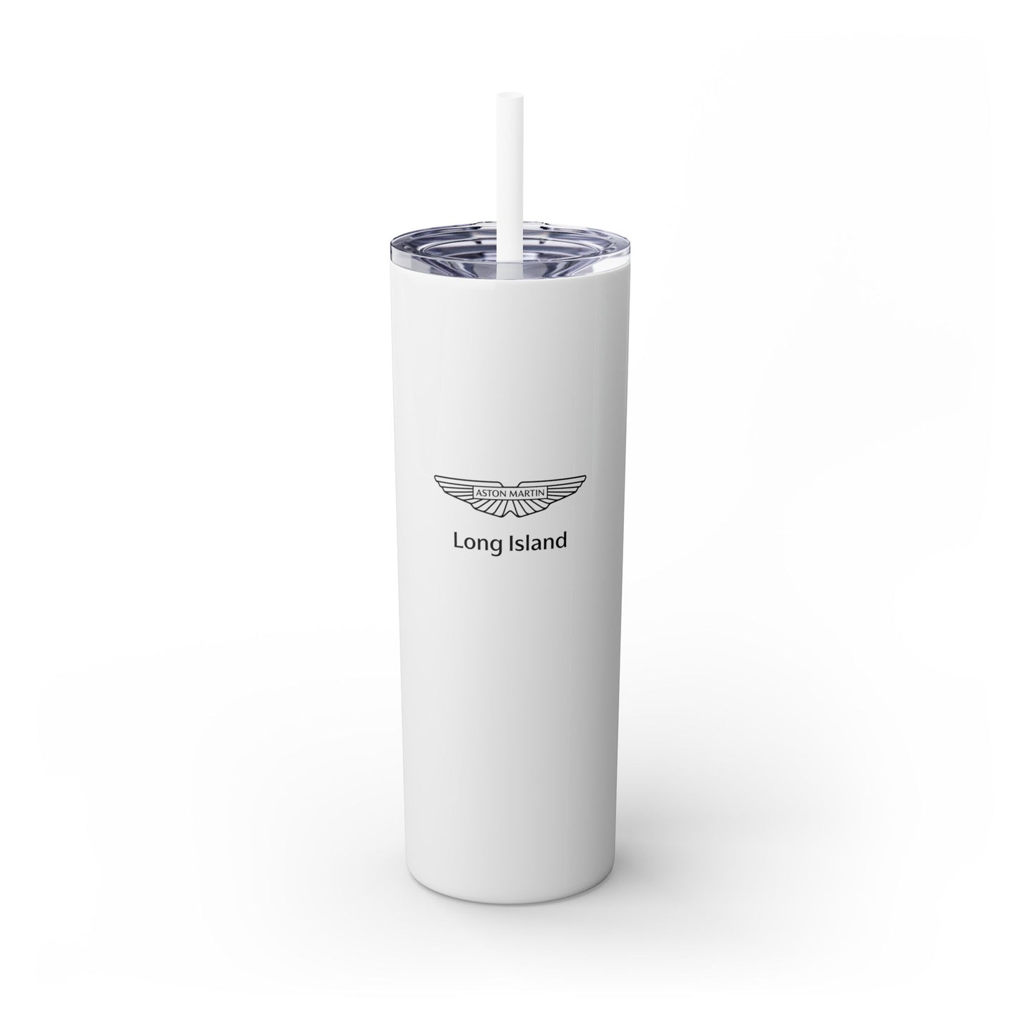 Aston Martin Long Island 20oz Skinny Tumbler with Straw - Sleek Travel Mug for Car Enthusiasts