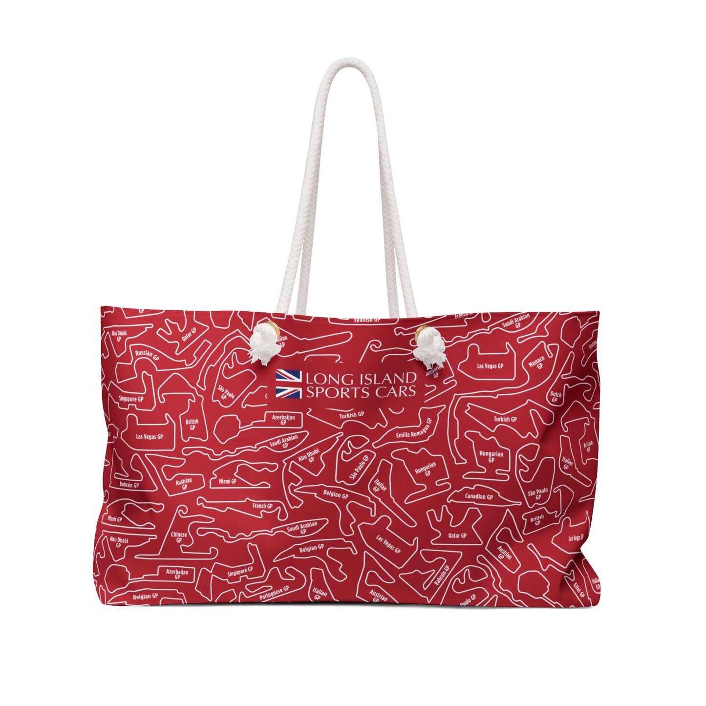 Long Island Sports Cars F1 Racetrack Stylish Weekender Bag