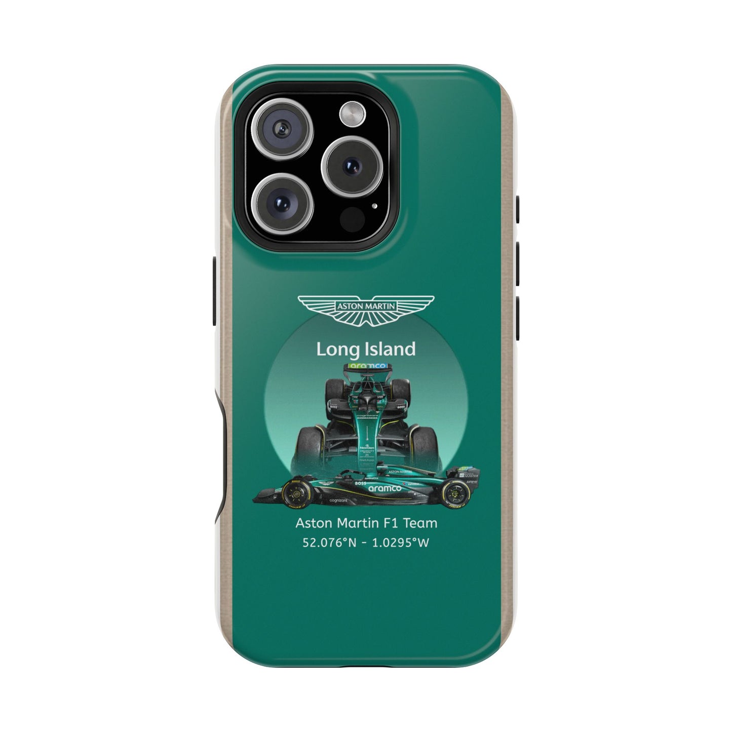 Aston Martin Long Island Formula 1 inspired Impact-Resistant Phone Case - Sleek & Stylish