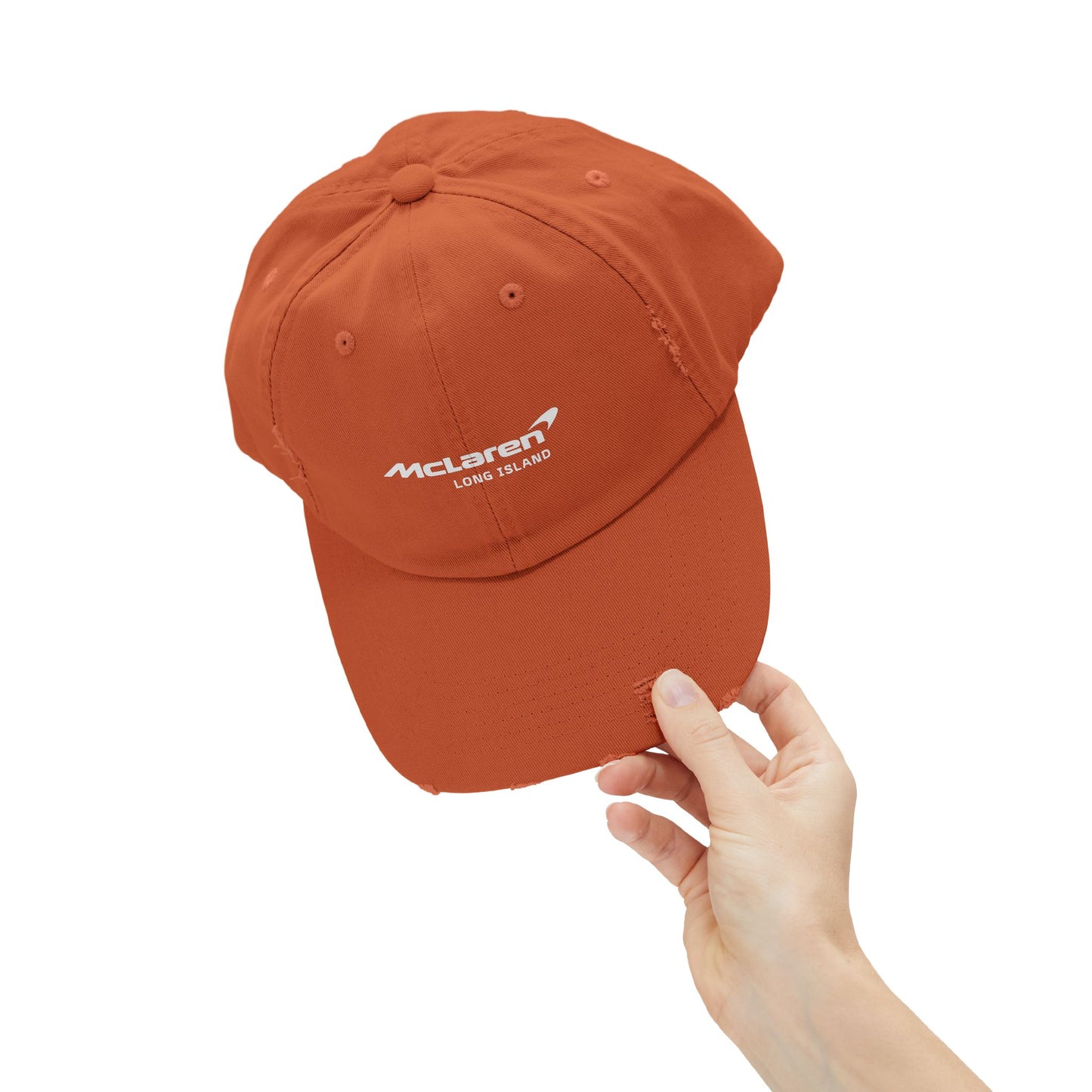 McLaren Long Island Unisex Distressed Cap / Papaya
