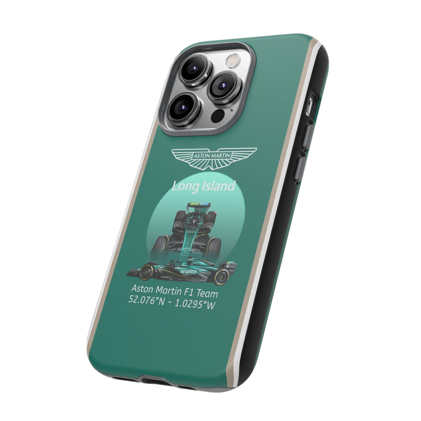 Aston Martin Long Island Formula 1 inspired Impact-Resistant Phone Case - Sleek & Stylish