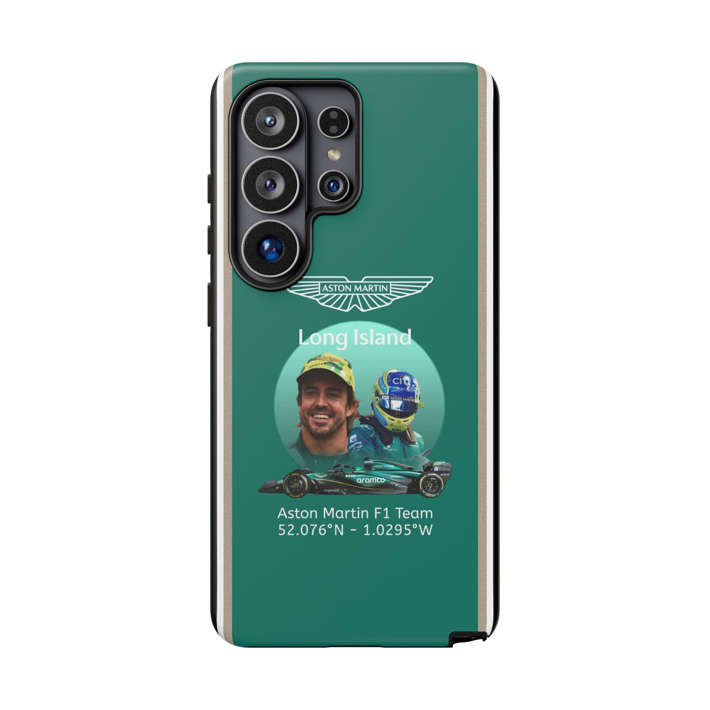 Aston Martin Long Island F1 inspired Fernando Alonso Impact-Resistant Phone Case - Sleek & Stylish