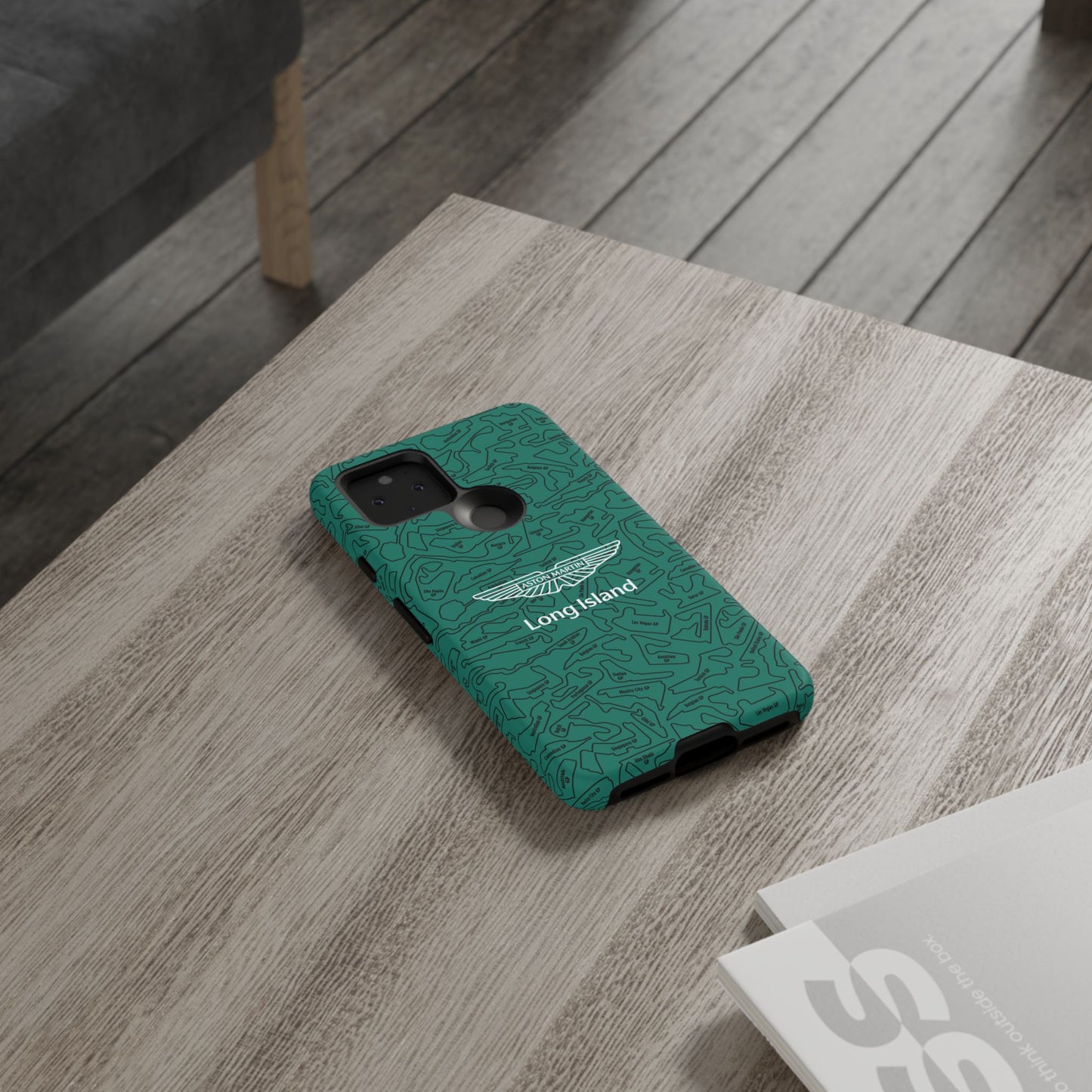 Aston Martin Long Island F1 race Track Inspired Impact-Resistant Phone Case