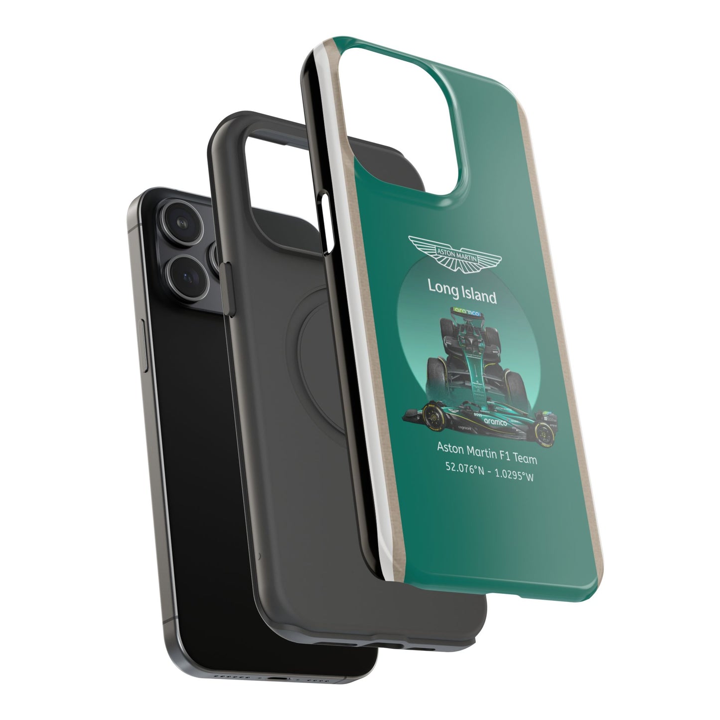 Aston Martin Long Island Formula 1 inspired Impact-Resistant Phone Case - Sleek & Stylish