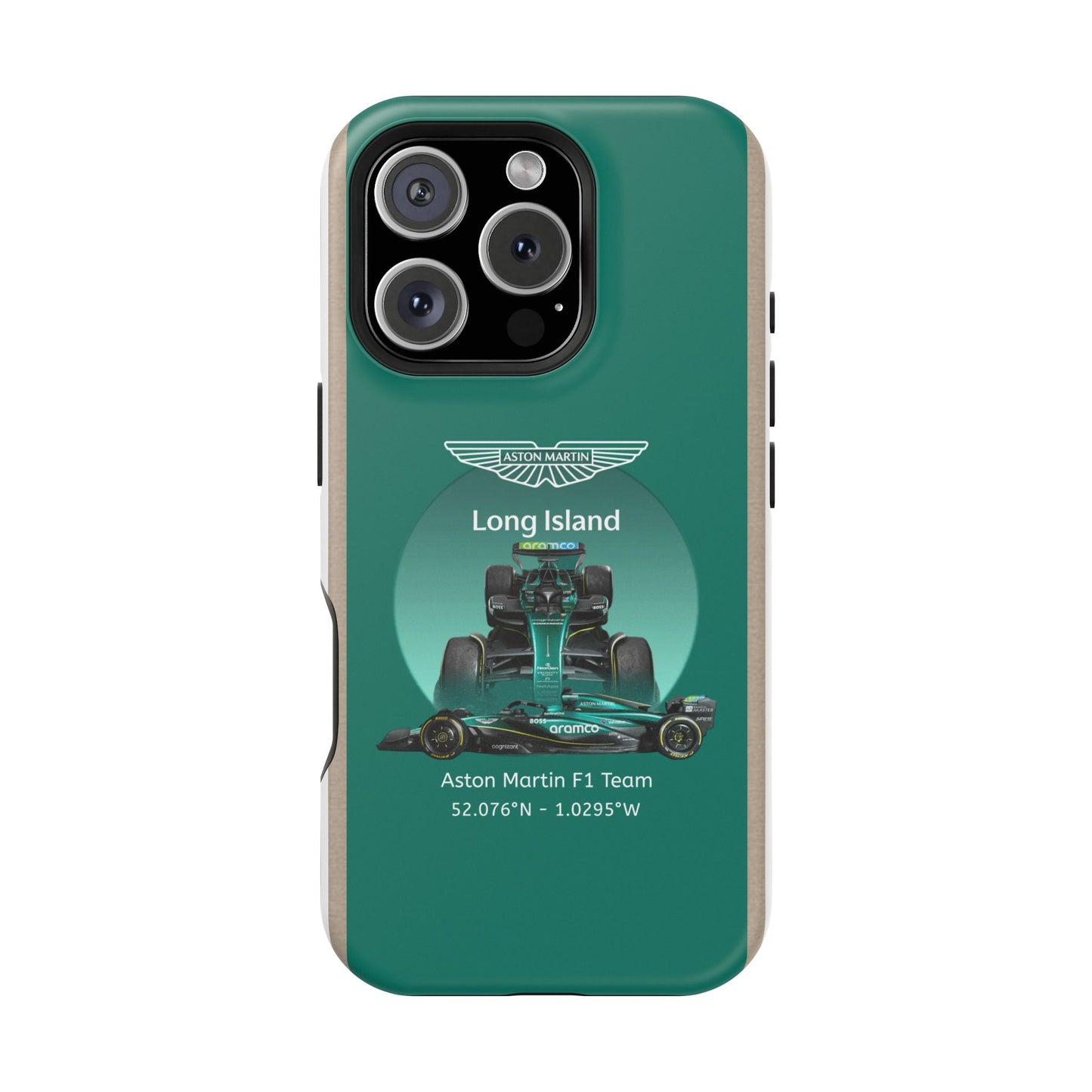 Aston Martin Long Island Formula 1 inspired Impact-Resistant Phone Case - Sleek & Stylish