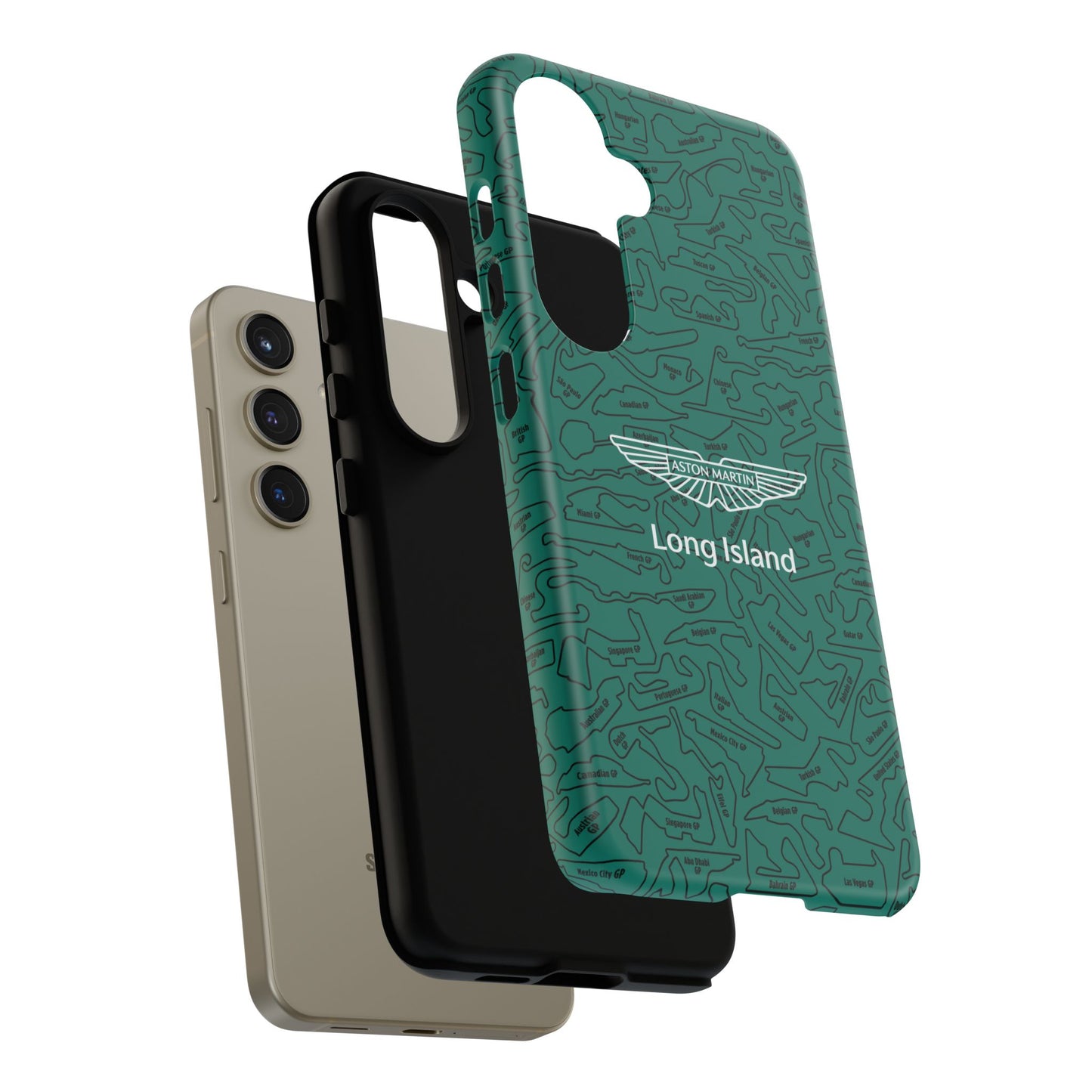 Aston Martin Long Island F1 race Track Inspired Impact-Resistant Phone Case