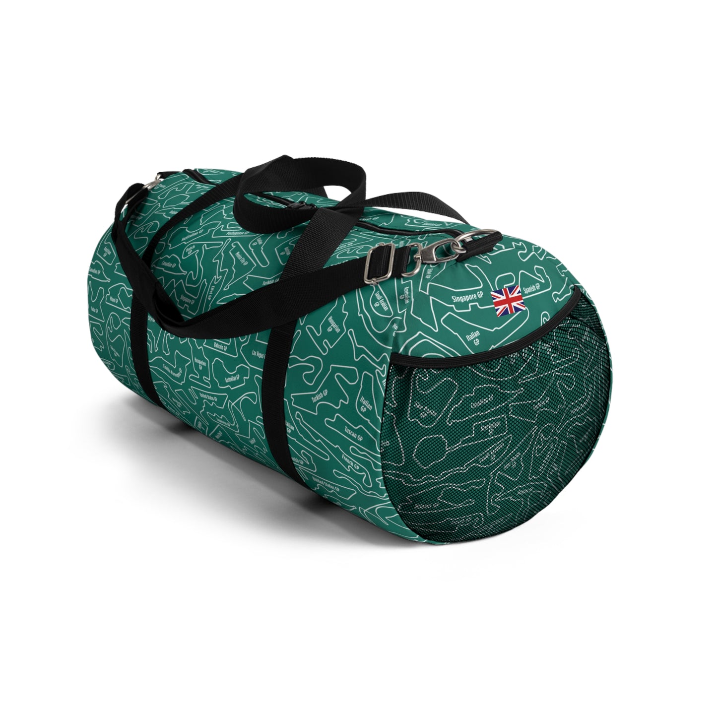 Aston Martin Long Island F1 Racetrack Vibrant AM Green Travel Duffel Bag