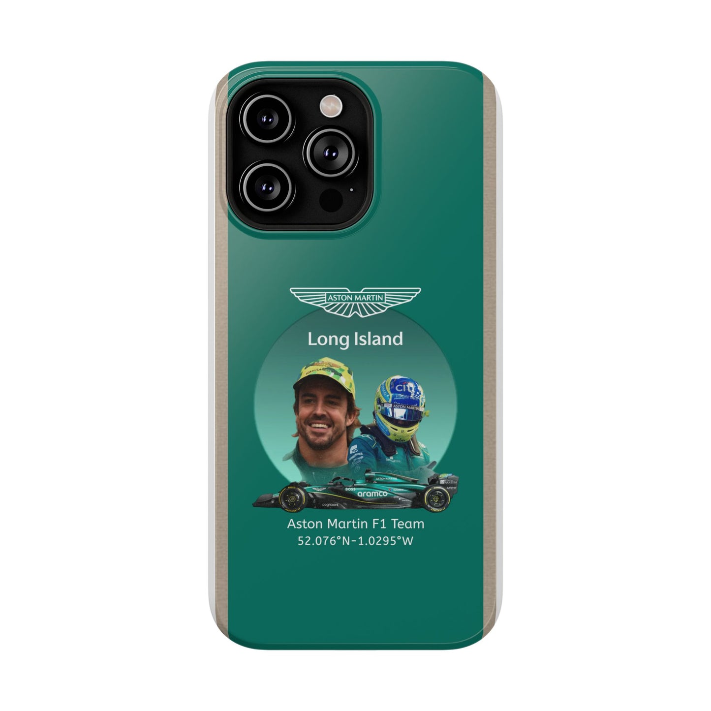 Aston Martin Long Island F1 inspired Fernando Alonso Impact-Resistant Phone Case - Sleek & Stylish