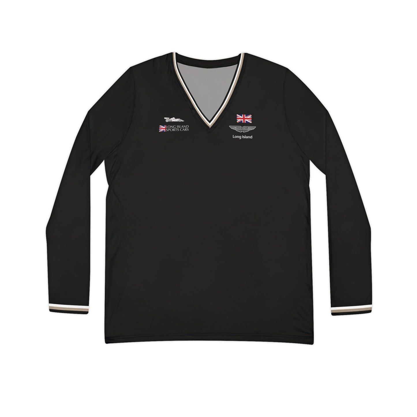 Aston Martin Long Island Long Sleeve V-Neck Shirt Performance Top for Women