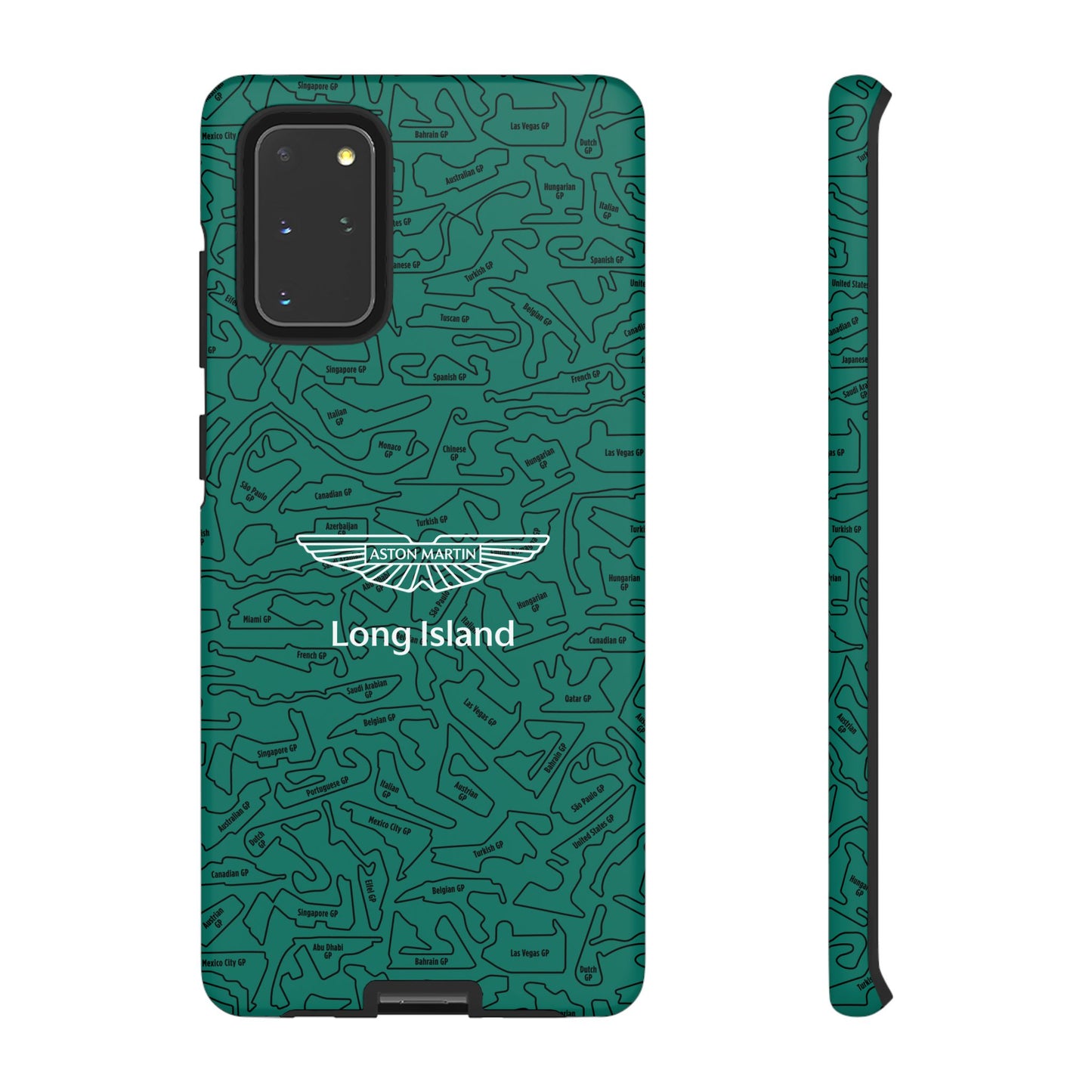 Aston Martin Long Island F1 race Track Inspired Impact-Resistant Phone Case