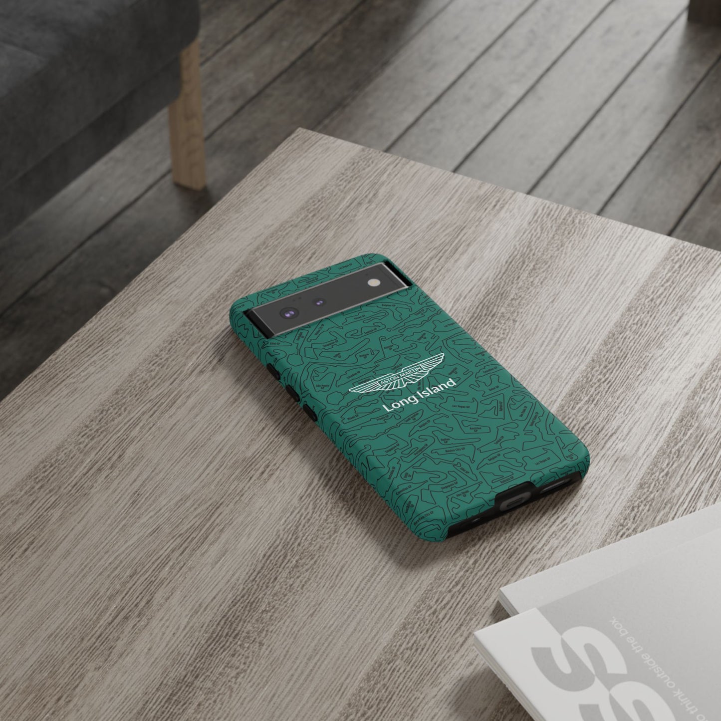Aston Martin Long Island F1 race Track Inspired Impact-Resistant Phone Case