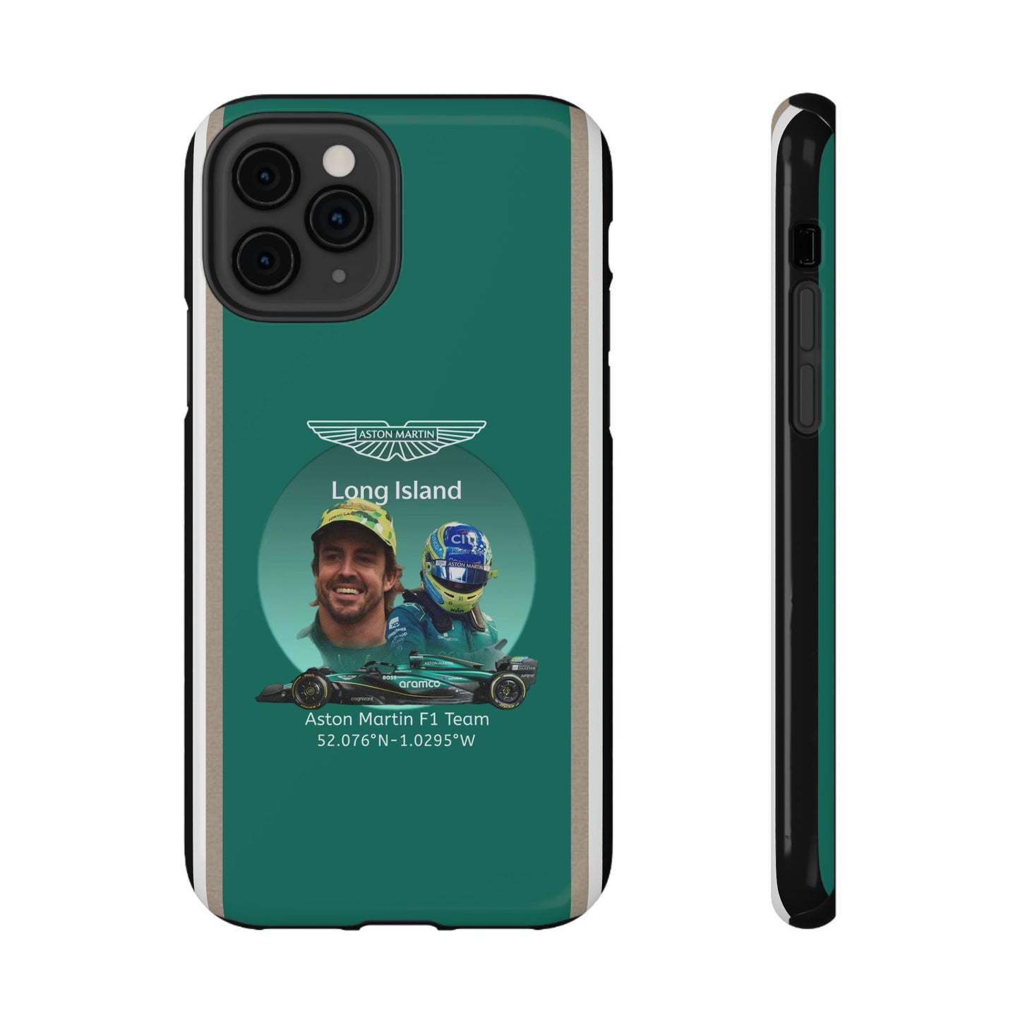 Aston Martin Long Island F1 inspired Fernando Alonso Impact-Resistant Phone Case - Sleek & Stylish