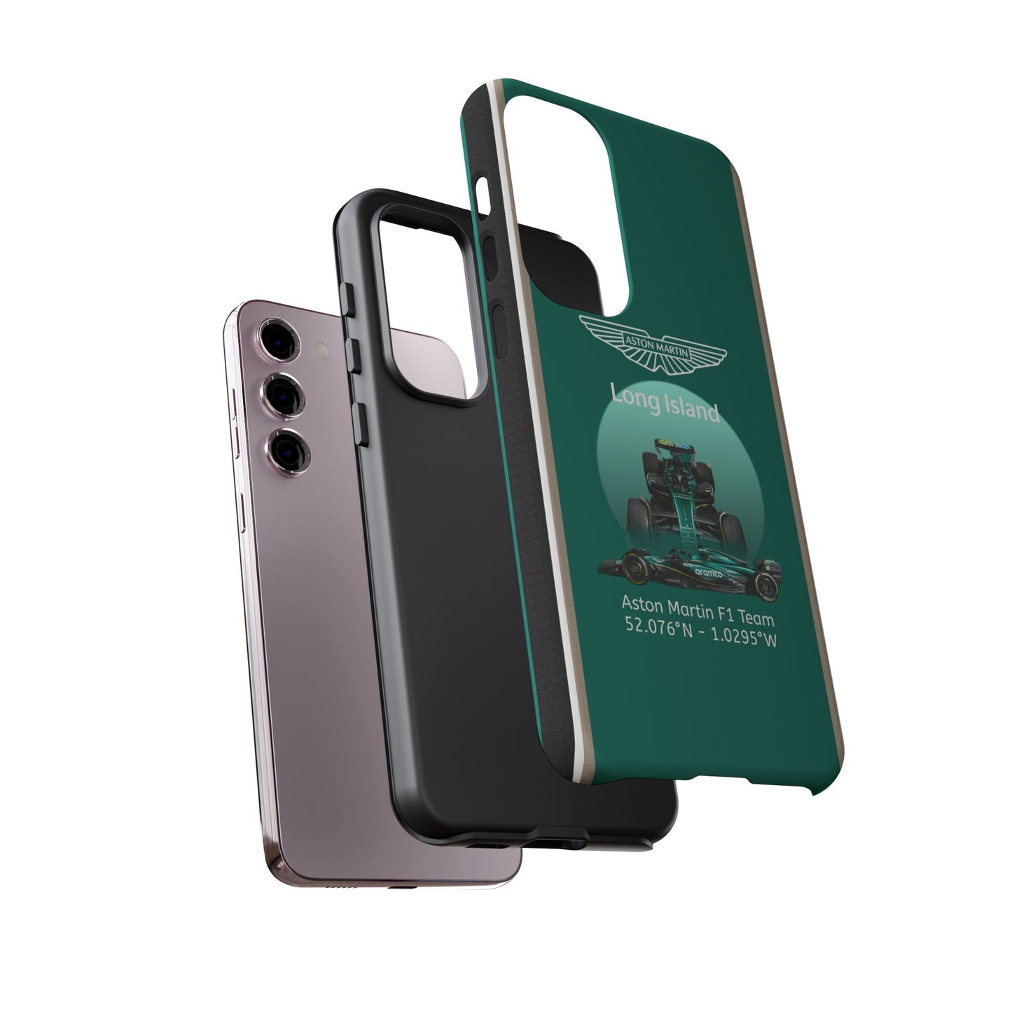 Aston Martin Long Island Formula 1 inspired Impact-Resistant Phone Case - Sleek & Stylish