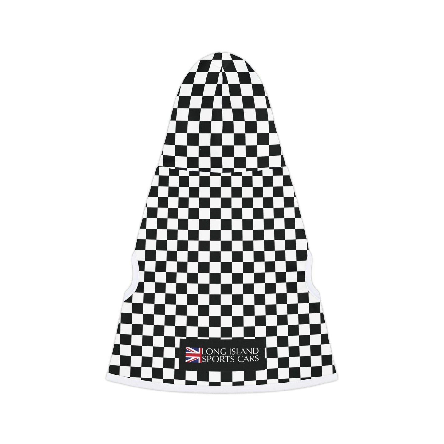 Long Island Sports Cars Checkered Pet Hoodie