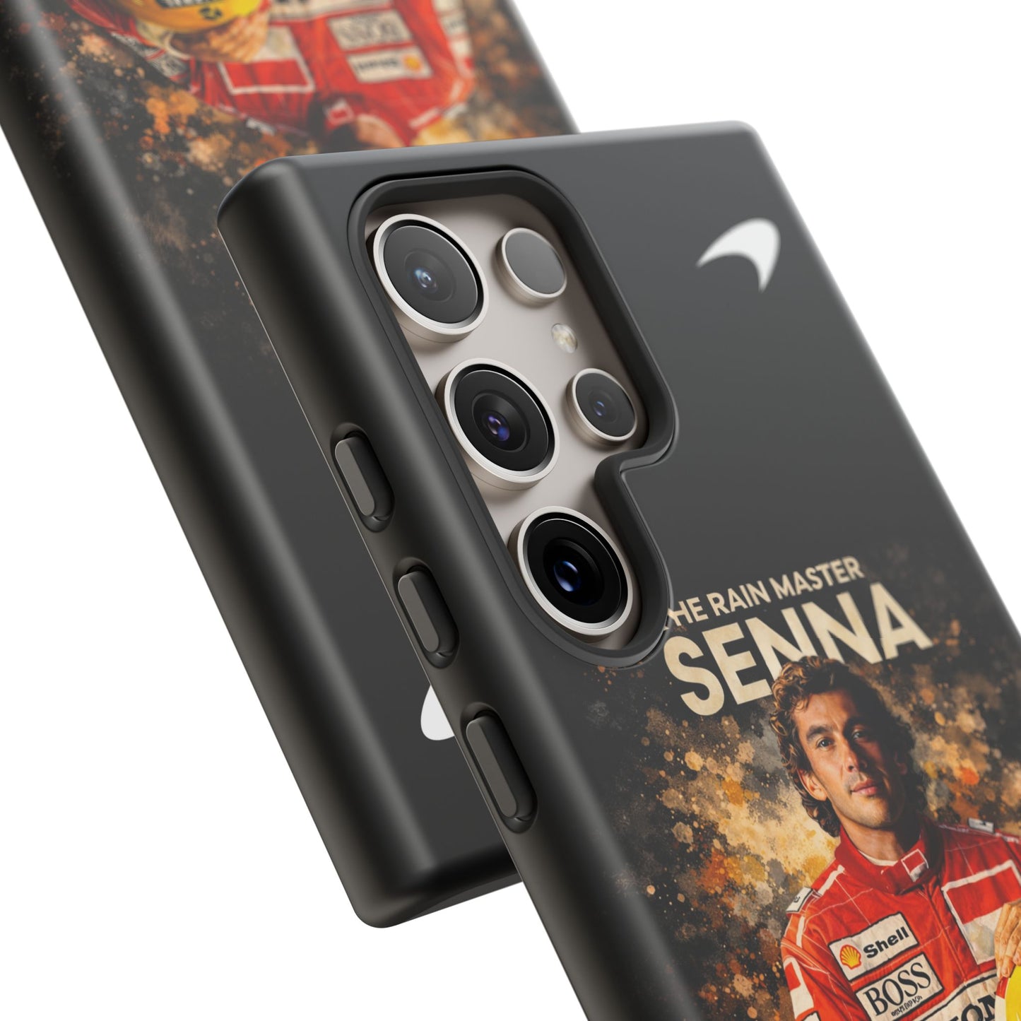 McLaren Long Island “The Rain Master” Ayrton Senna Inspired Impact-Resistant Phone Case | Durable Protection for Car Enthusiasts