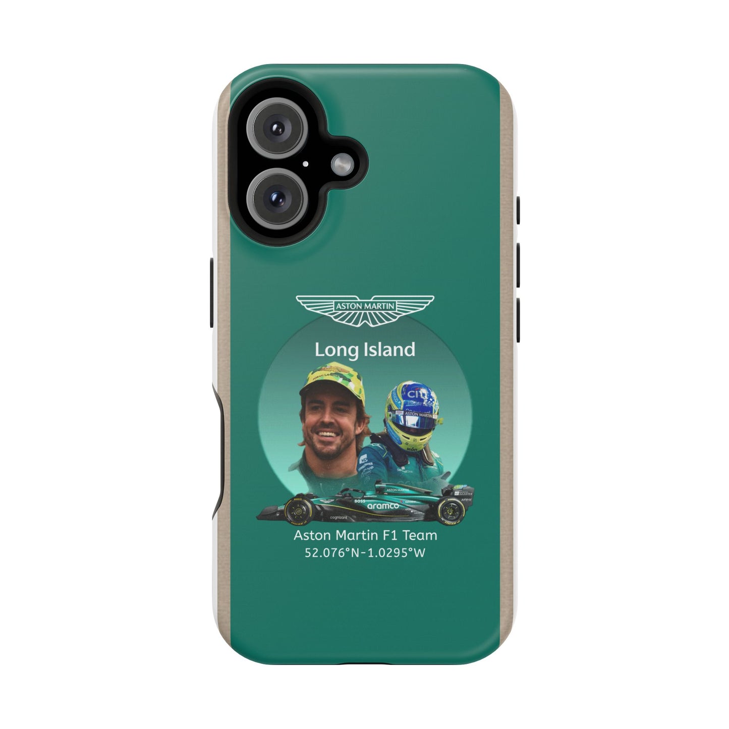 Aston Martin Long Island F1 inspired Fernando Alonso Impact-Resistant Phone Case - Sleek & Stylish