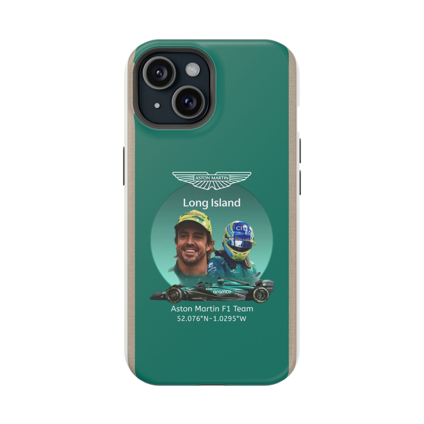 Aston Martin Long Island F1 inspired Fernando Alonso Impact-Resistant Phone Case - Sleek & Stylish