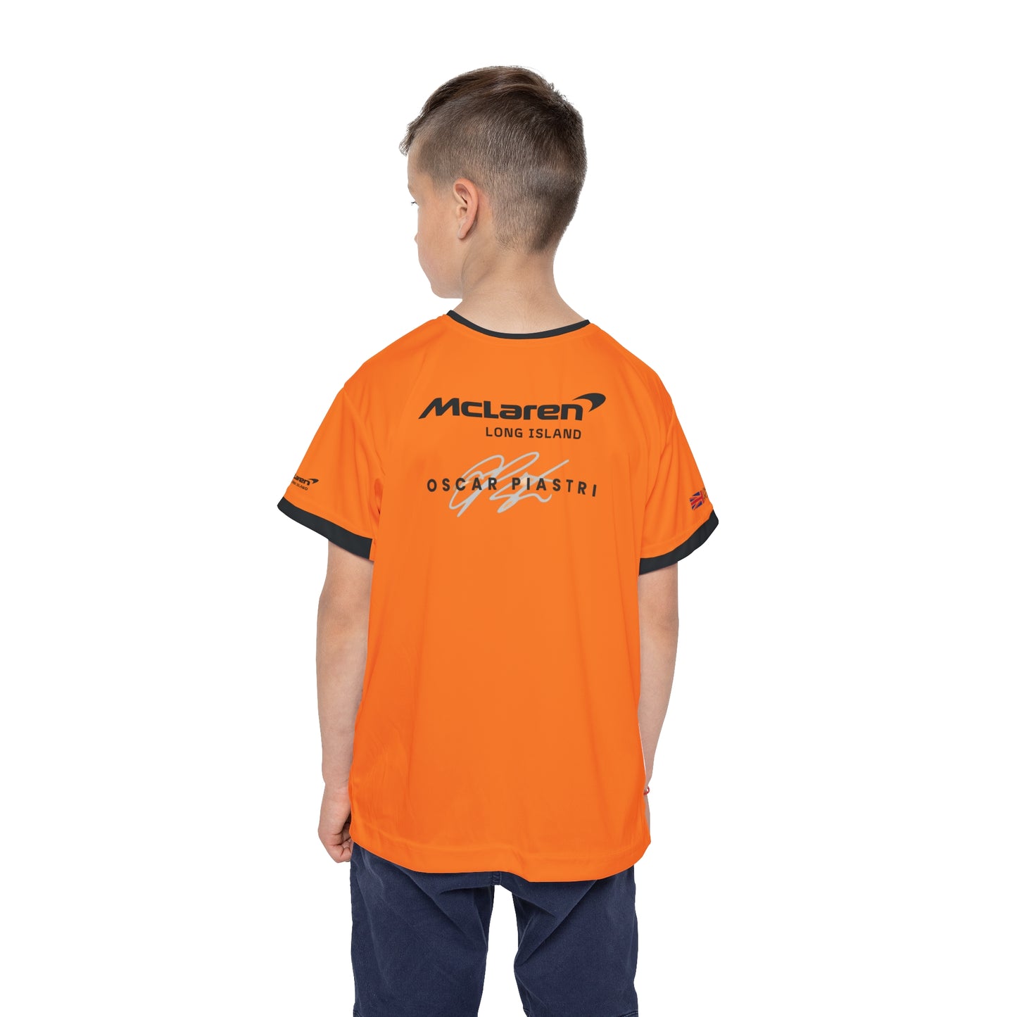 Kids Sports Jersey - Oscar Piastri Formula 1 inspired Design for Young Speed Enthusiasts