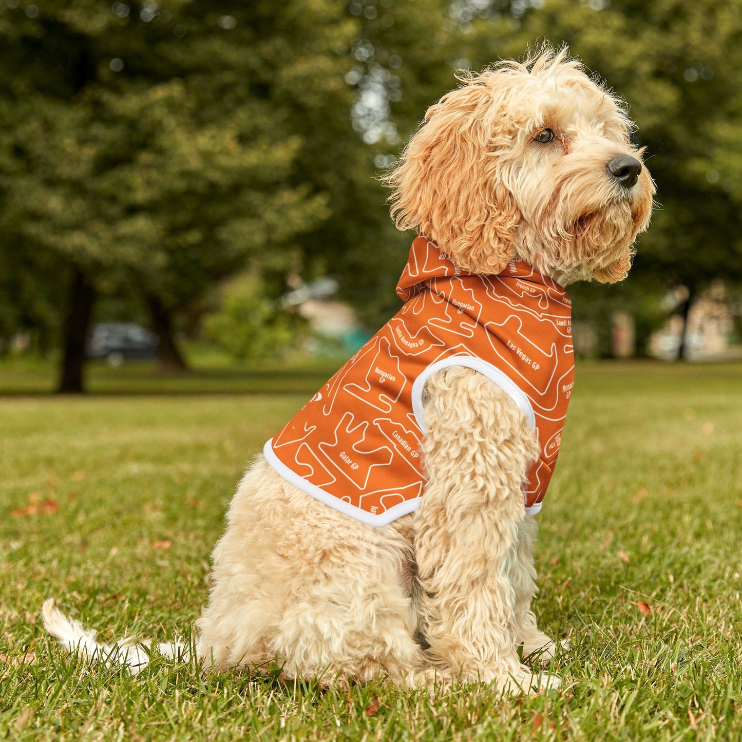 McLaren Long Island Race Track F1 Pet Hoodie