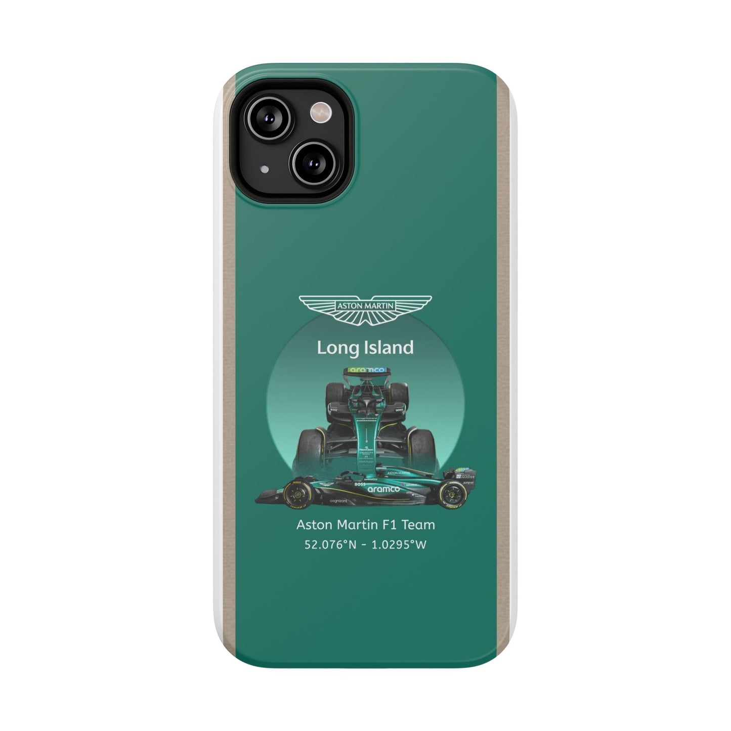 Aston Martin Long Island Formula 1 inspired Impact-Resistant Phone Case - Sleek & Stylish